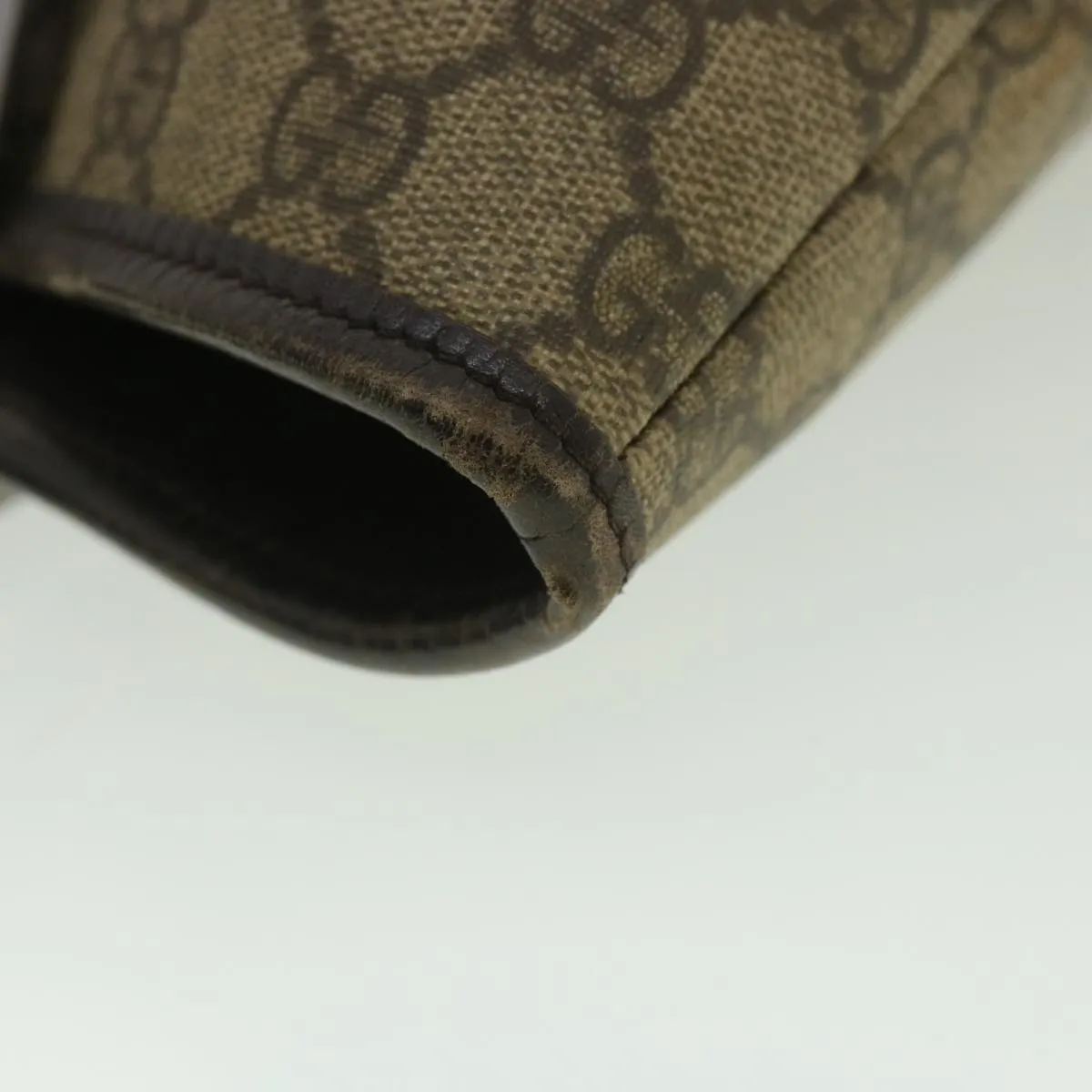 GUCCI GG Canvas Shoulder Bag PVC Leather Beige 114288  ro896