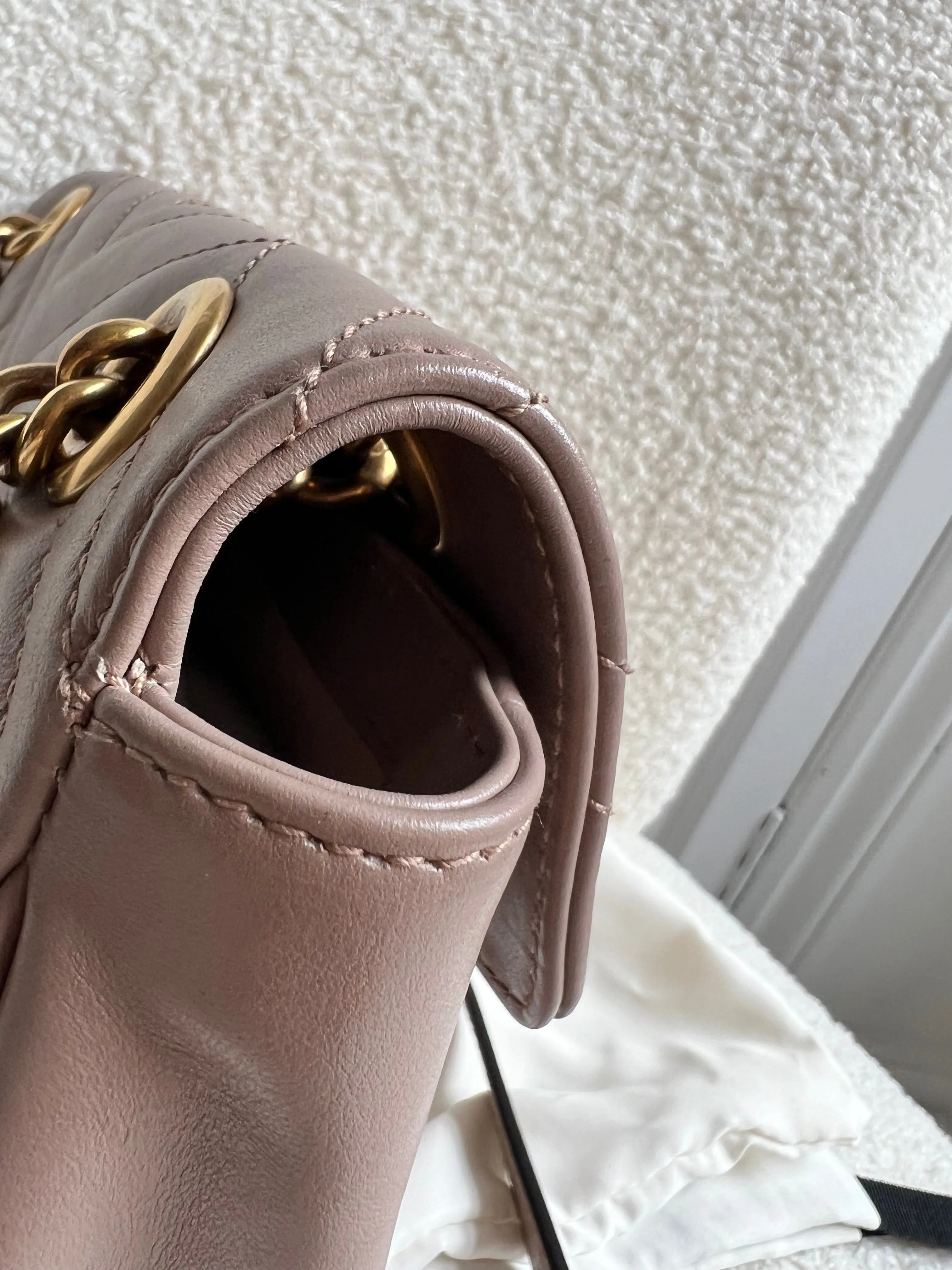 Gucci GG Dusty Pink Marmont Mini Shoulder Bag (RRP ??1,890)