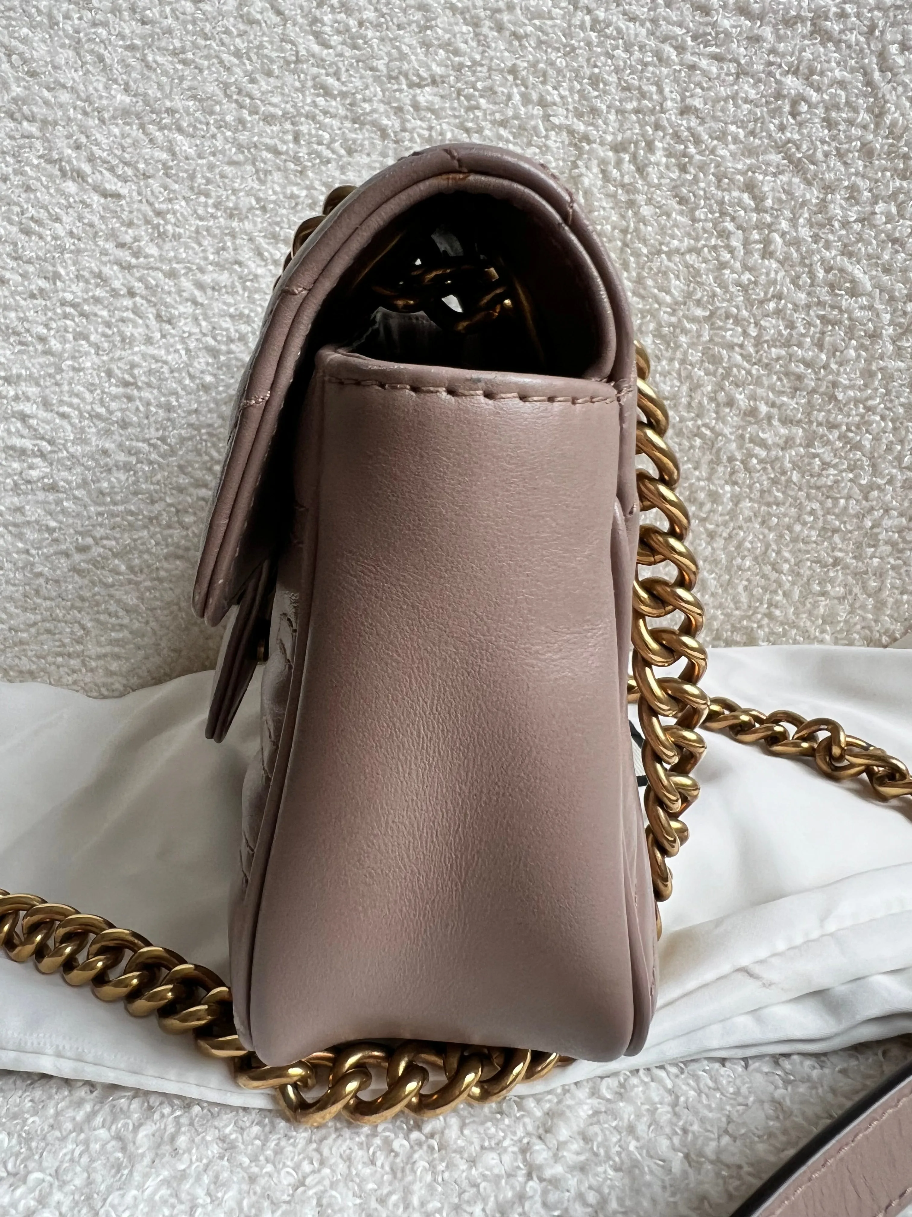Gucci GG Dusty Pink Marmont Mini Shoulder Bag (RRP ??1,890)