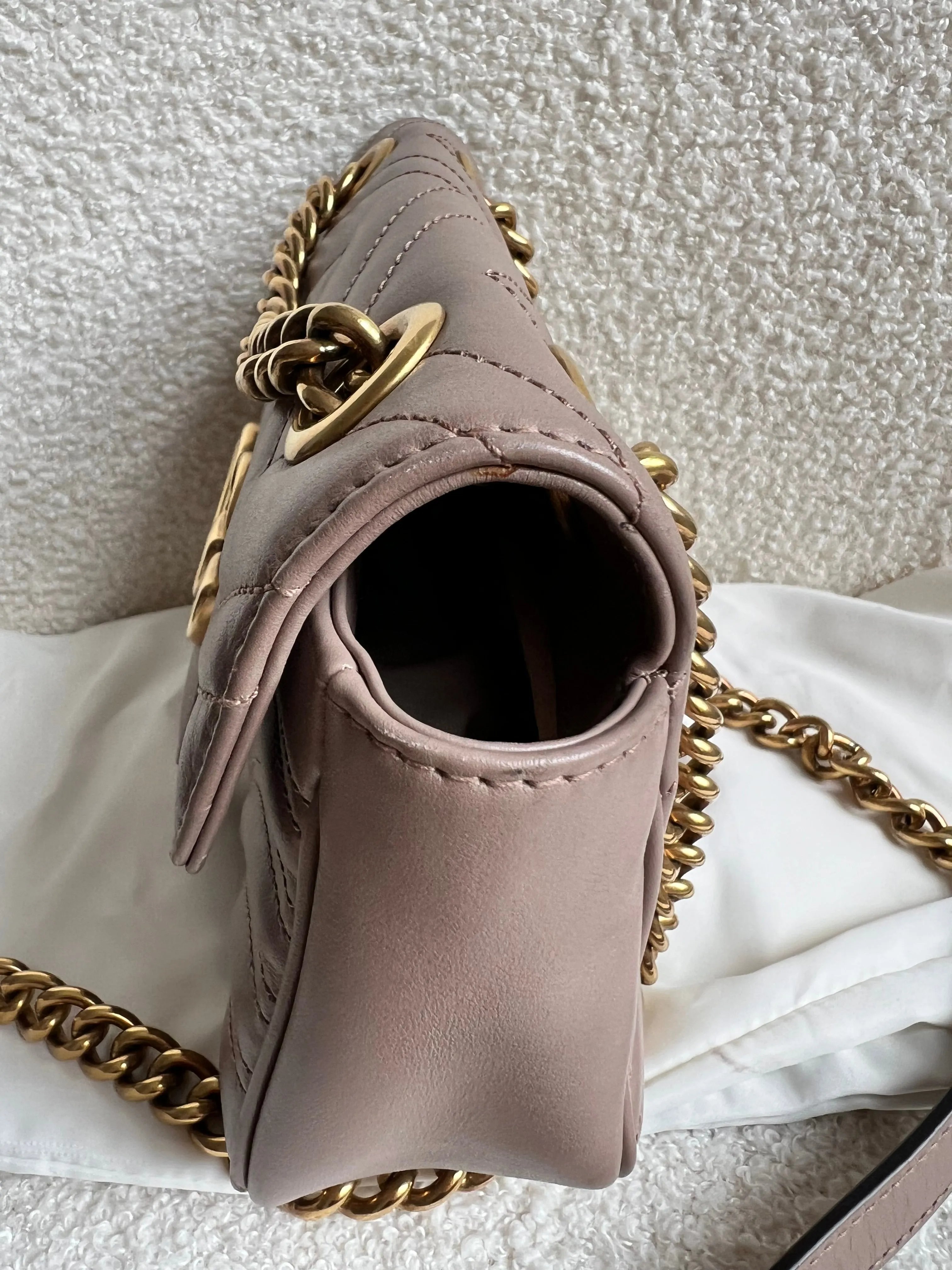 Gucci GG Dusty Pink Marmont Mini Shoulder Bag (RRP ??1,890)