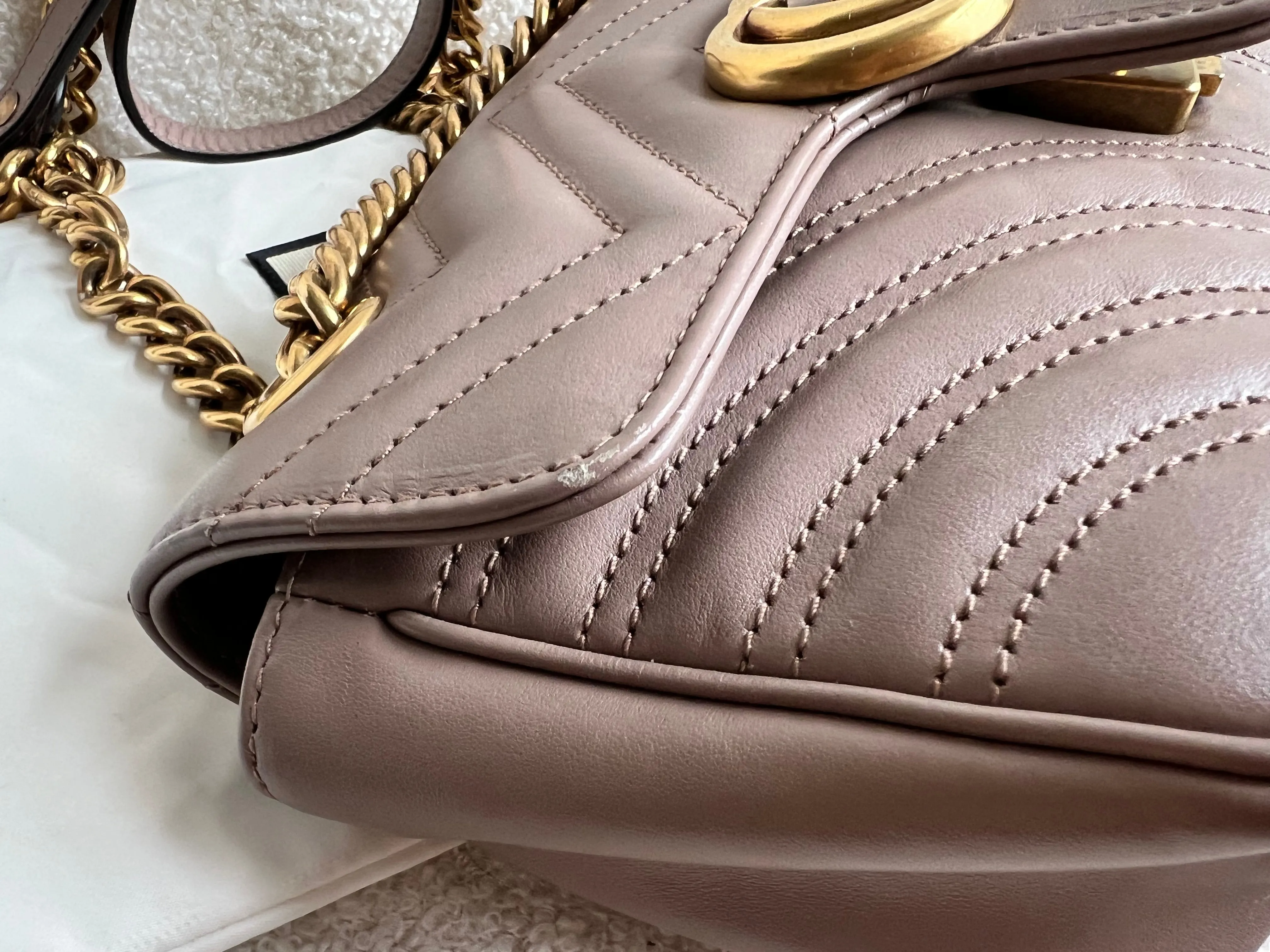 Gucci GG Dusty Pink Marmont Mini Shoulder Bag (RRP ??1,890)