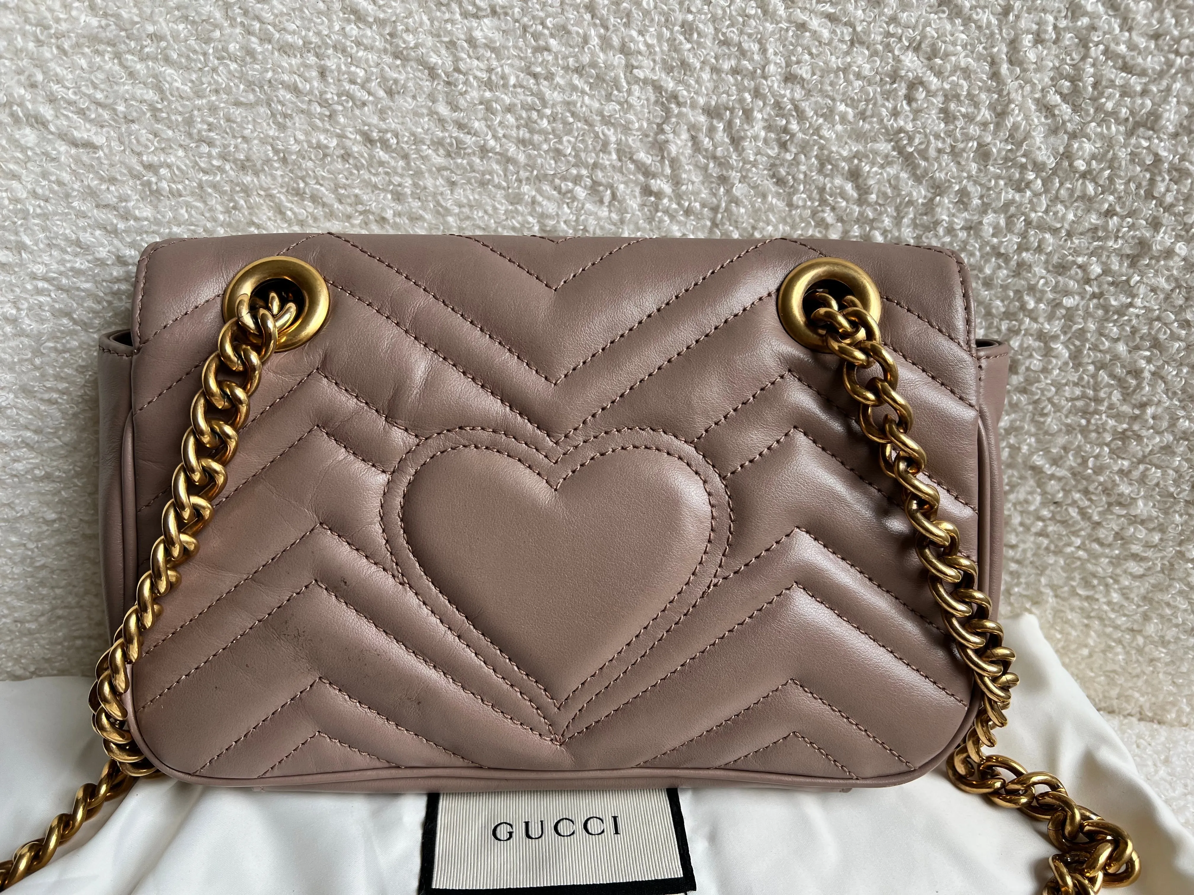Gucci GG Dusty Pink Marmont Mini Shoulder Bag (RRP ??1,890)