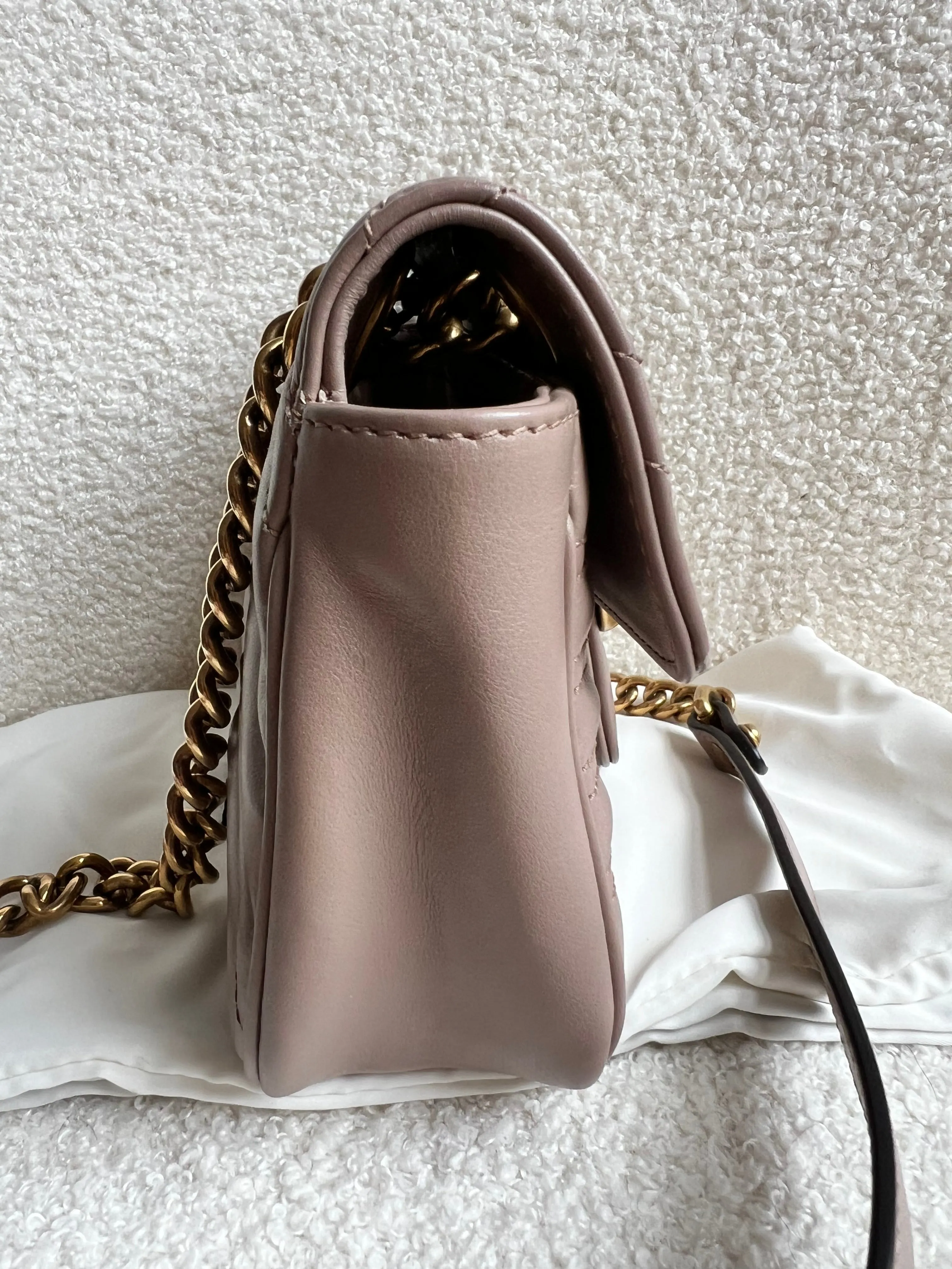 Gucci GG Dusty Pink Marmont Mini Shoulder Bag (RRP ??1,890)