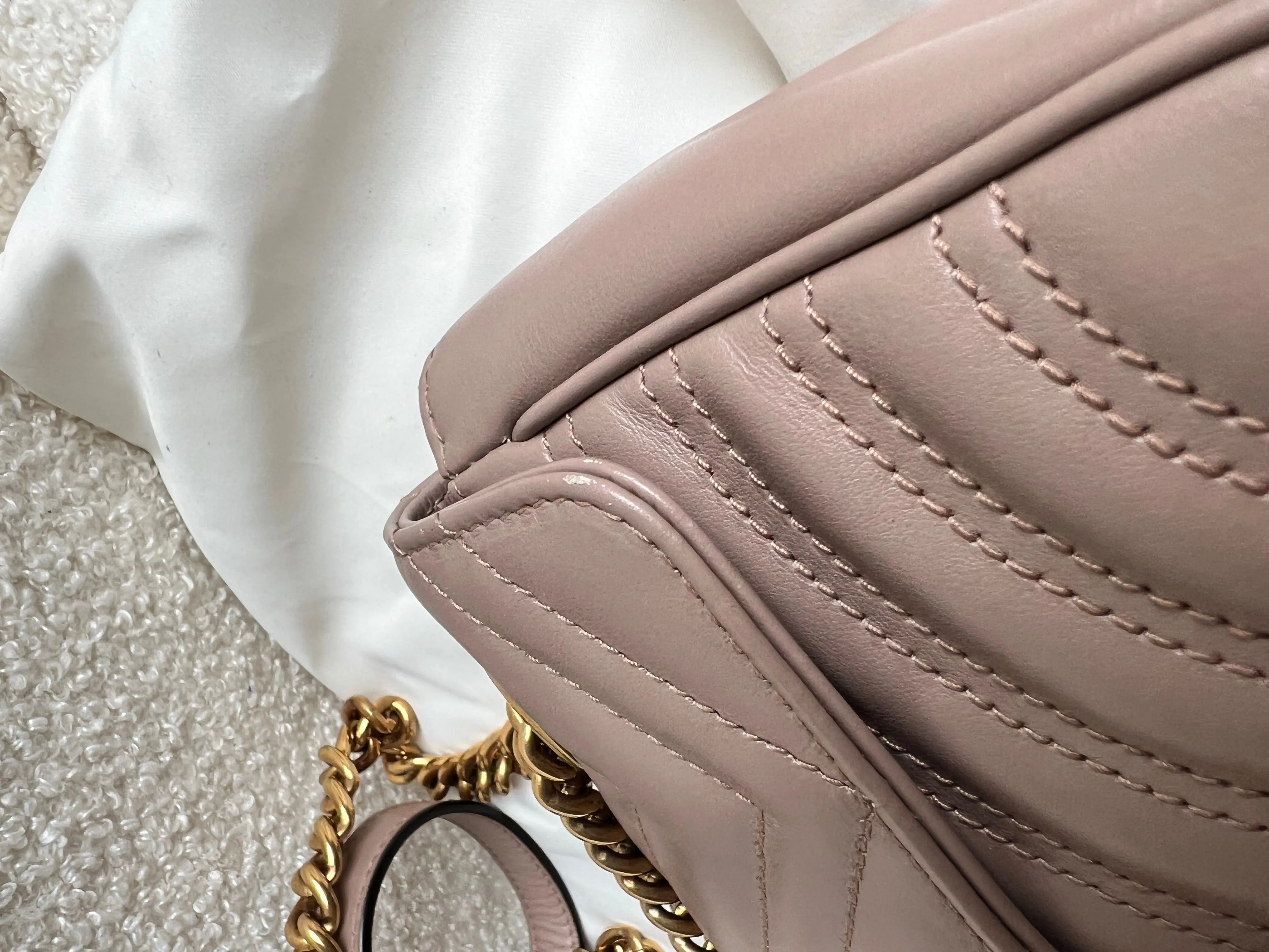 Gucci GG Dusty Pink Marmont Mini Shoulder Bag (RRP ??1,890)