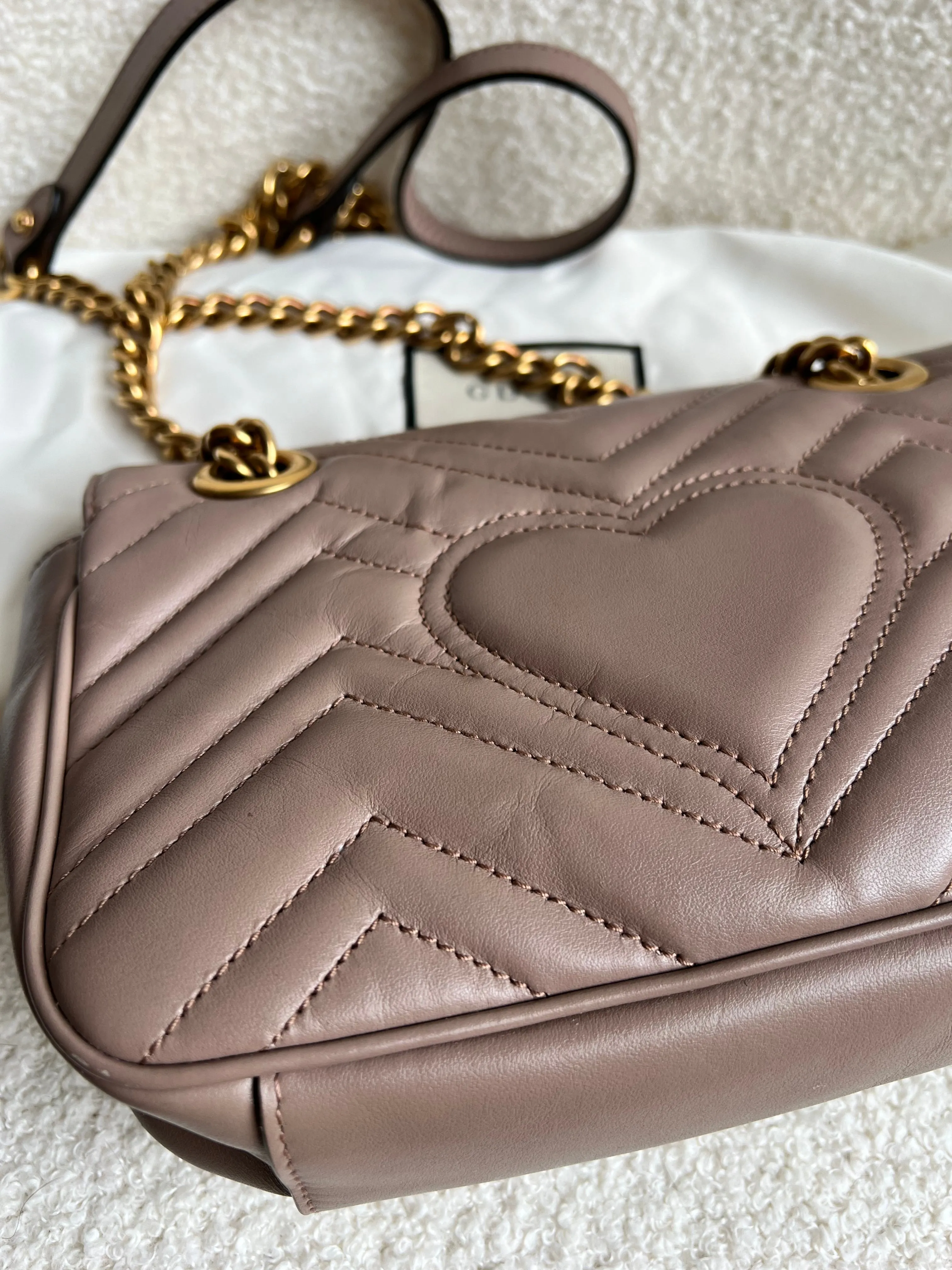 Gucci GG Dusty Pink Marmont Mini Shoulder Bag (RRP ??1,890)