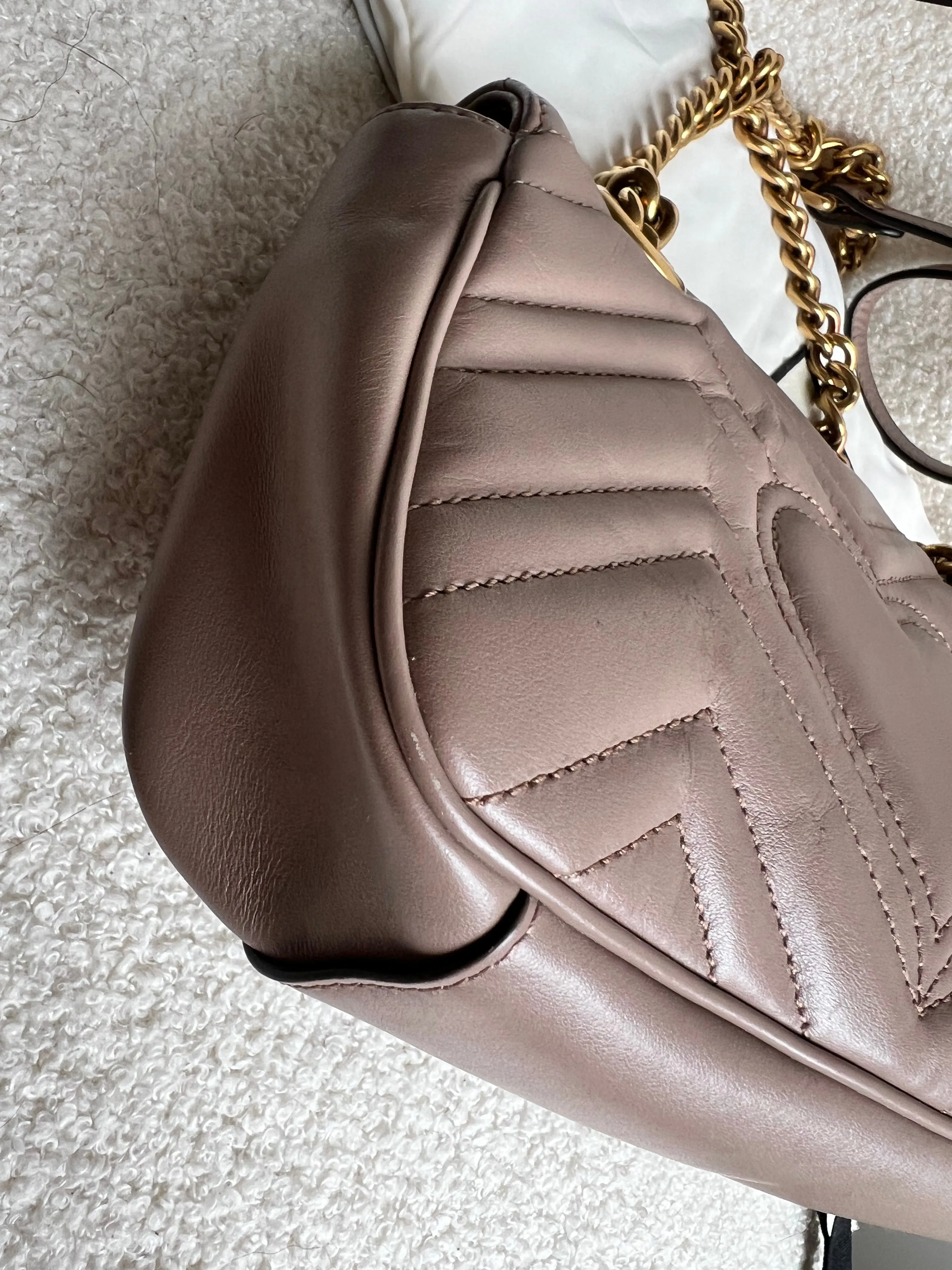 Gucci GG Dusty Pink Marmont Mini Shoulder Bag (RRP ??1,890)