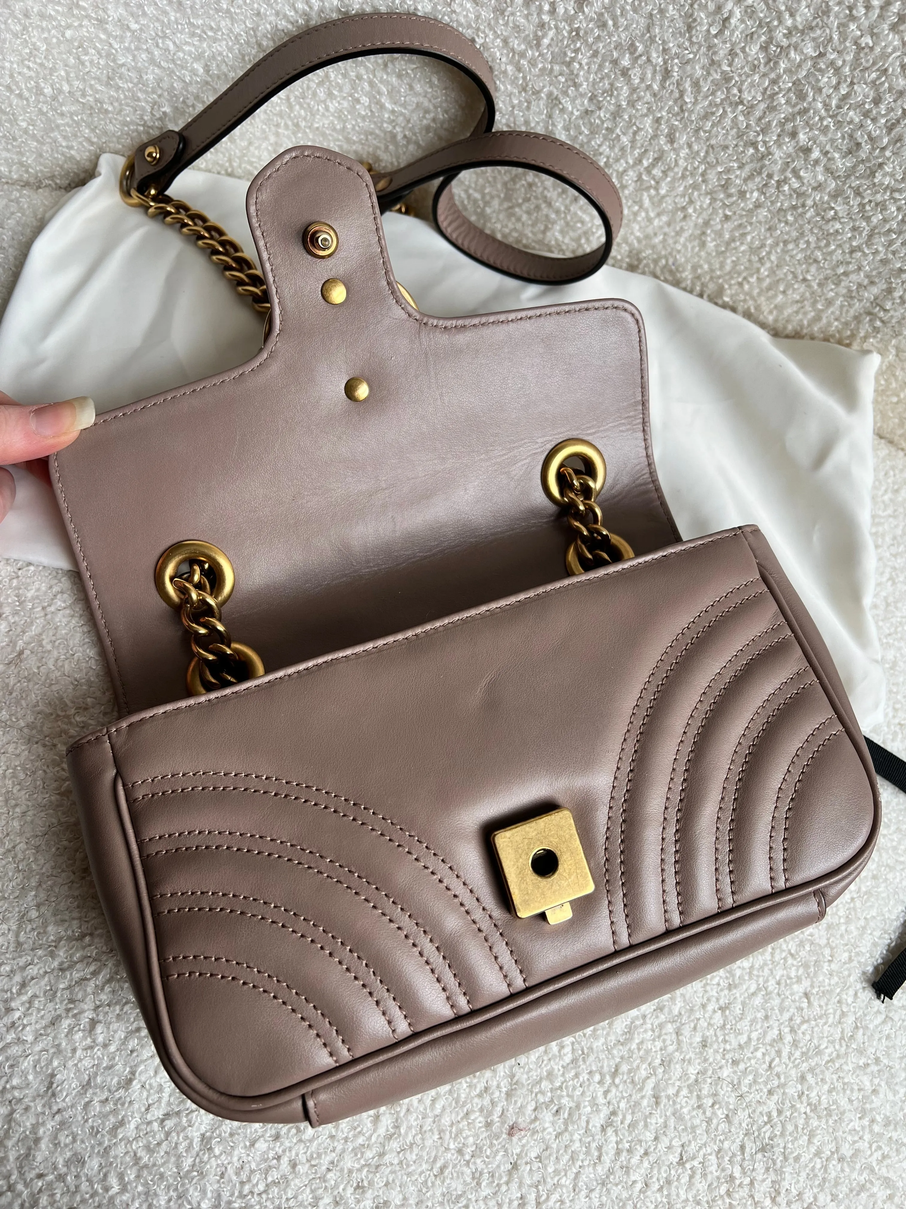 Gucci GG Dusty Pink Marmont Mini Shoulder Bag (RRP ??1,890)