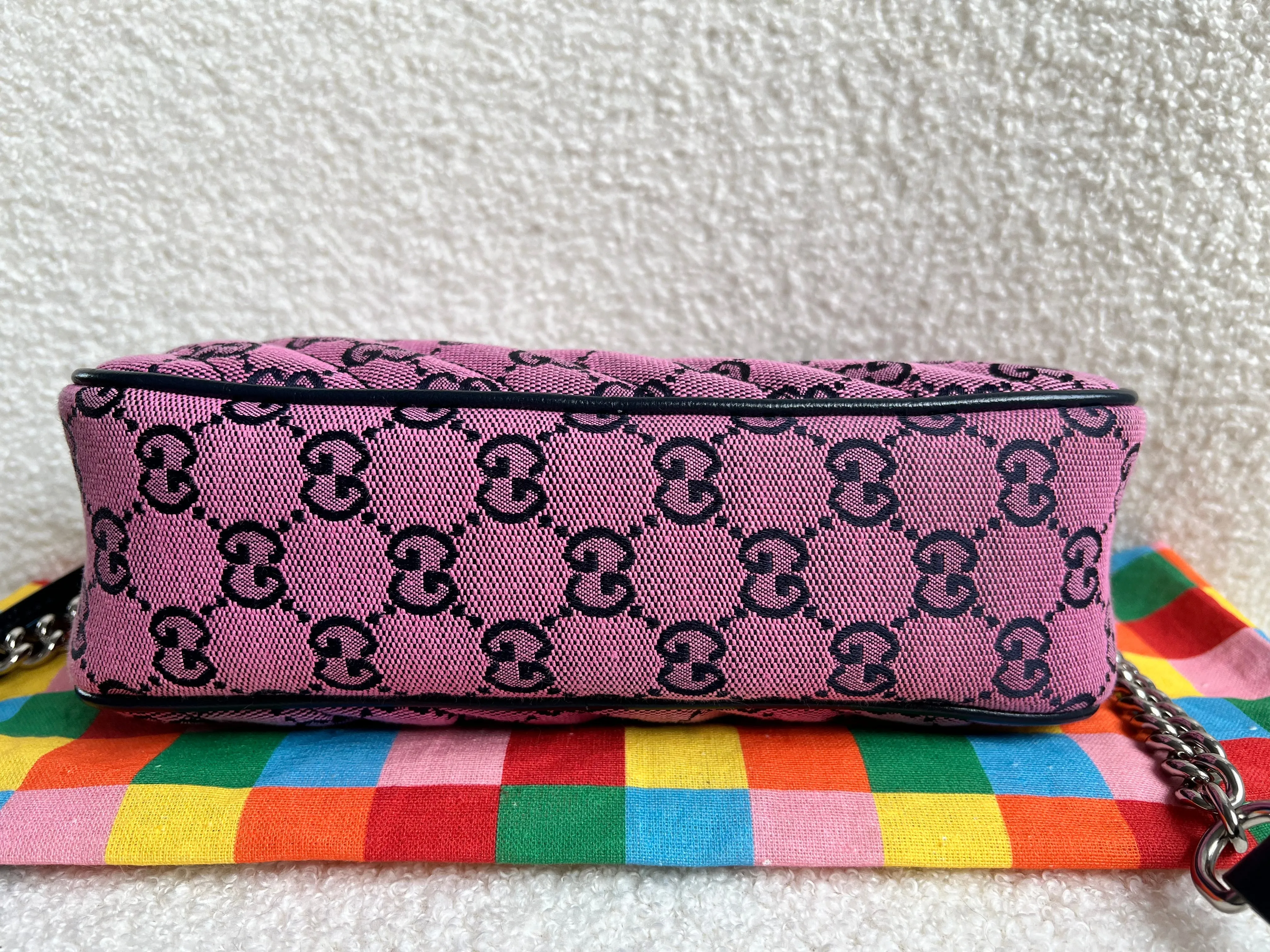 Gucci GG Marmont Pink Canvas Small Shoulder Bag (RRP ??1050)