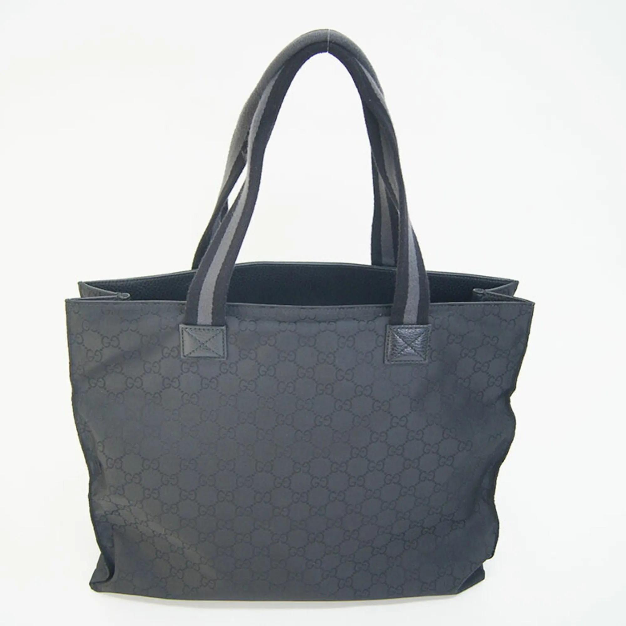 Gucci GG Nylon Tote Bag 449178 Black Shoulder Men's Pattern