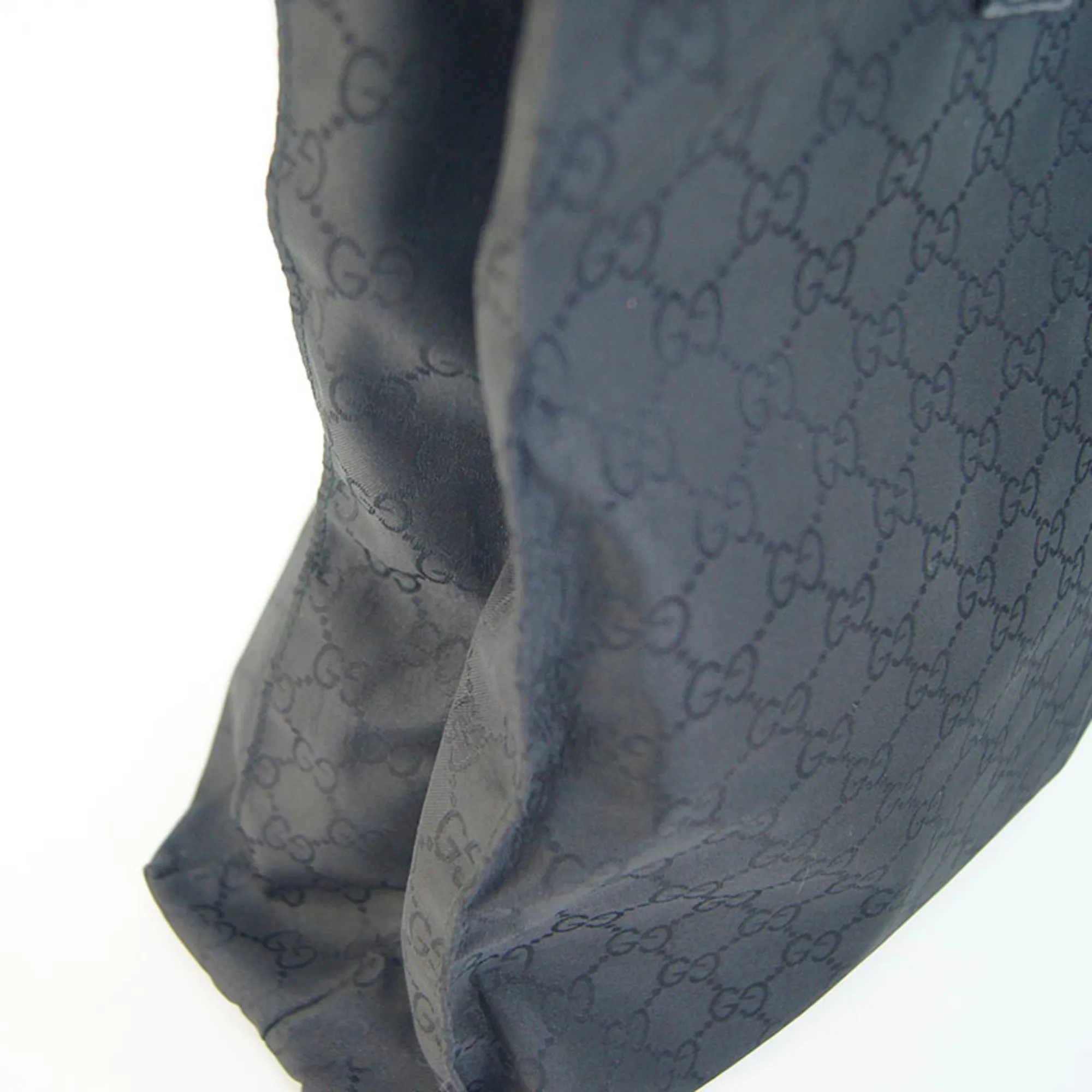 Gucci GG Nylon Tote Bag 449178 Black Shoulder Men's Pattern