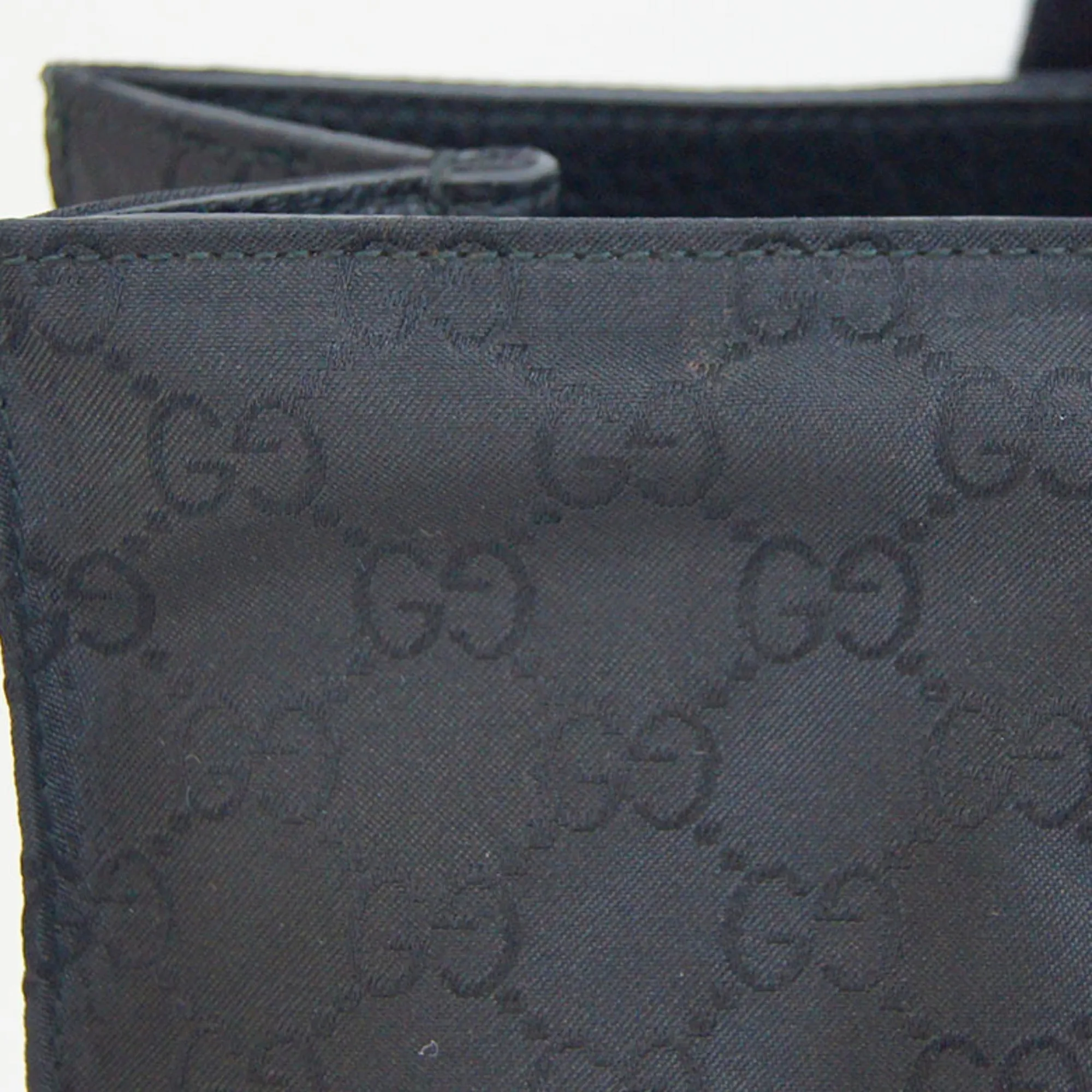 Gucci GG Nylon Tote Bag 449178 Black Shoulder Men's Pattern