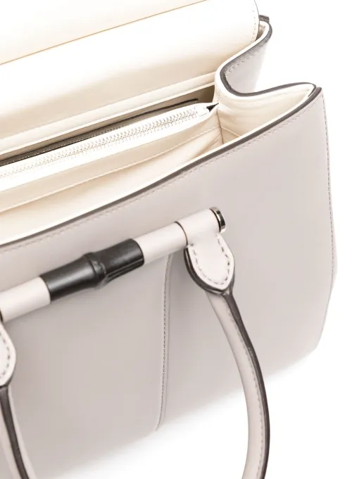 Gucci Grey Bamboo leather tote bag