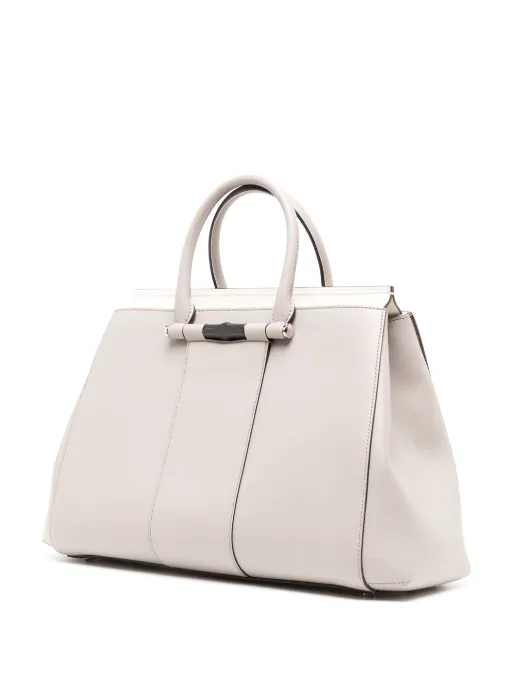 Gucci Grey Bamboo leather tote bag
