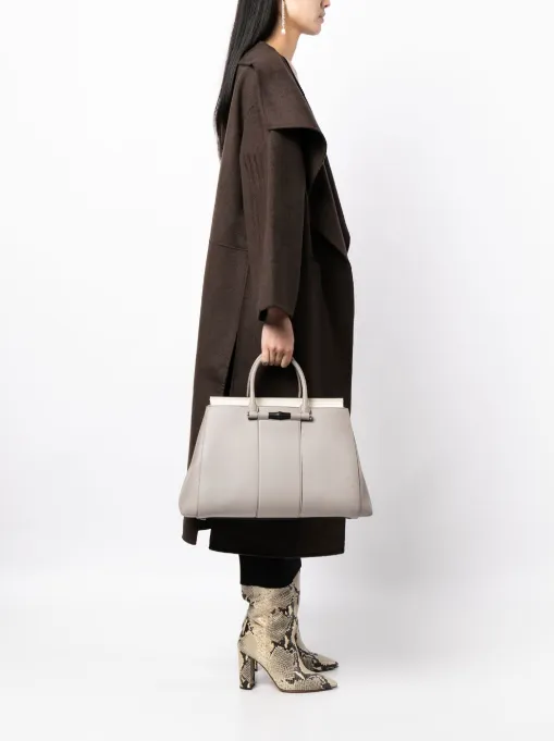 Gucci Grey Bamboo leather tote bag