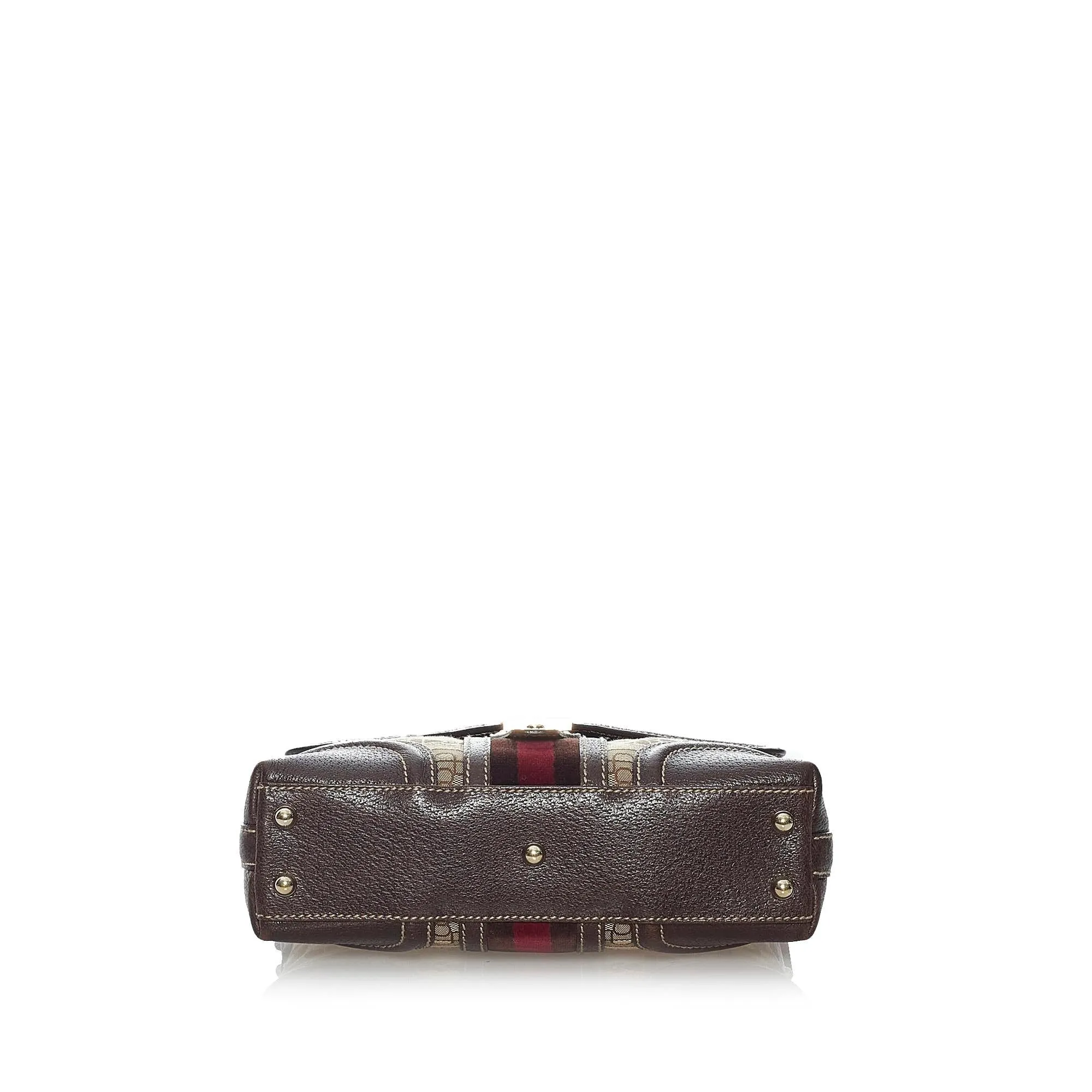 Gucci Horsebit Canvas Web Treasure Shoulder Bag