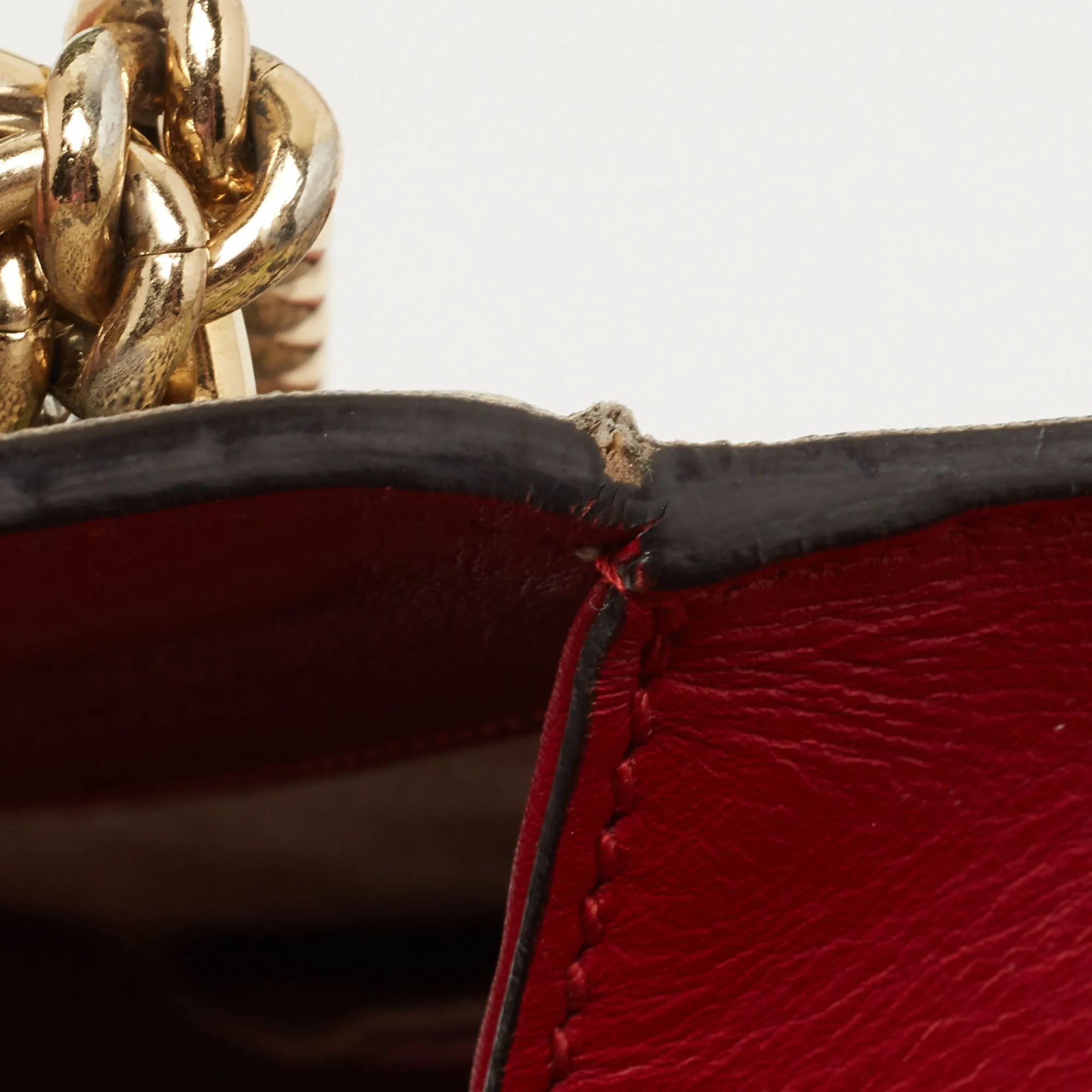 Gucci Multicolor GG Supreme Blooms Canvas and Leather Small Padlock Shoulder Bag