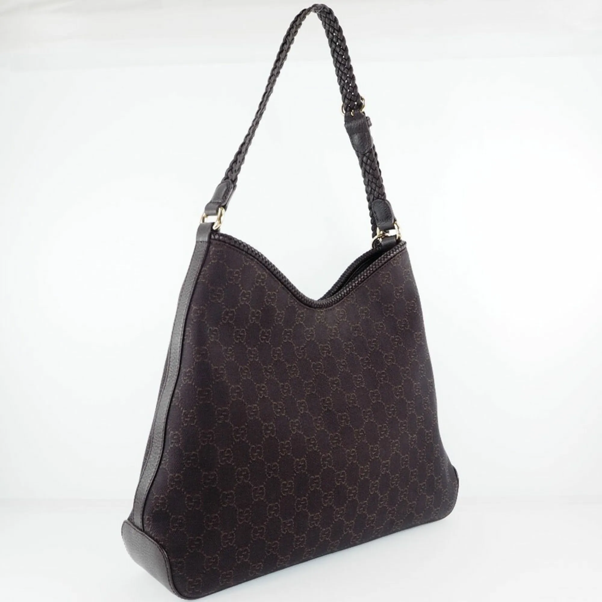 Gucci One Shoulder Tassel 336659 GG Canvas Brown Women's Bag