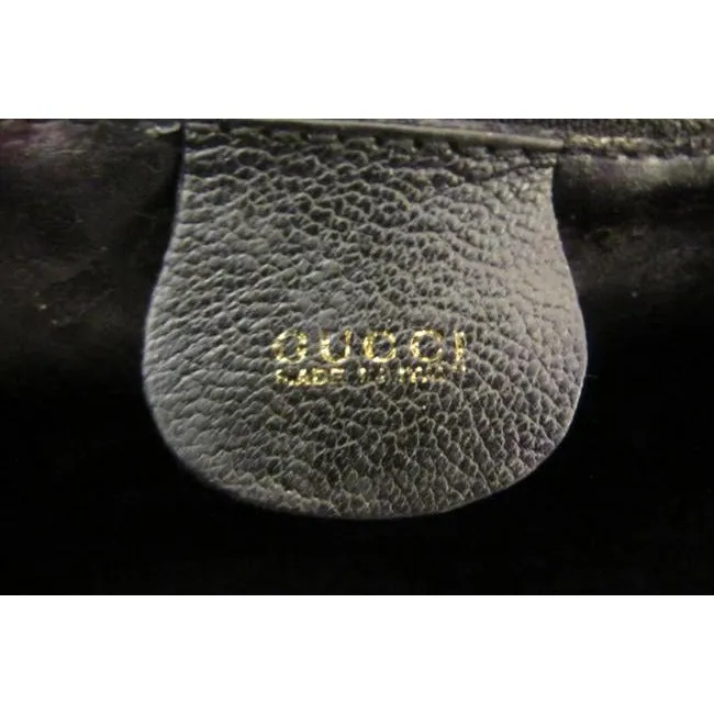 Gucci Ophidia Top Handle W Two Way Stripe Accent Black With Red And Green Leather Shoulder Bag