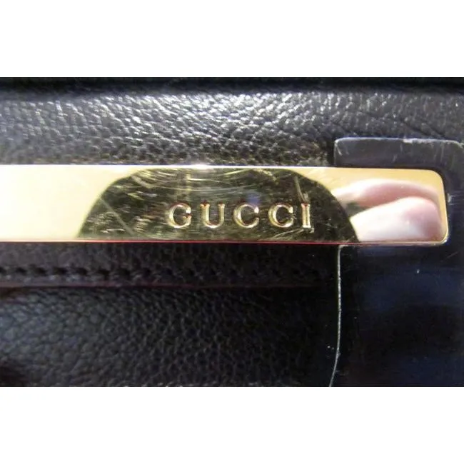 Gucci Ophidia Top Handle W Two Way Stripe Accent Black With Red And Green Leather Shoulder Bag