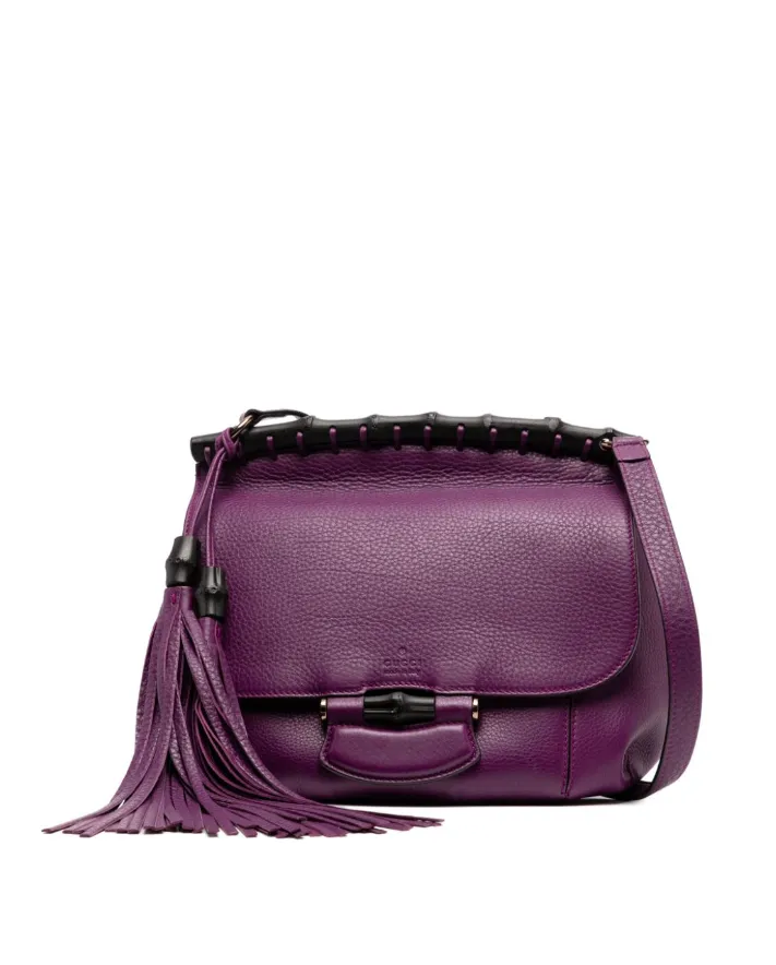 Gucci Purple leather ??Nouveau?? shoulder bag