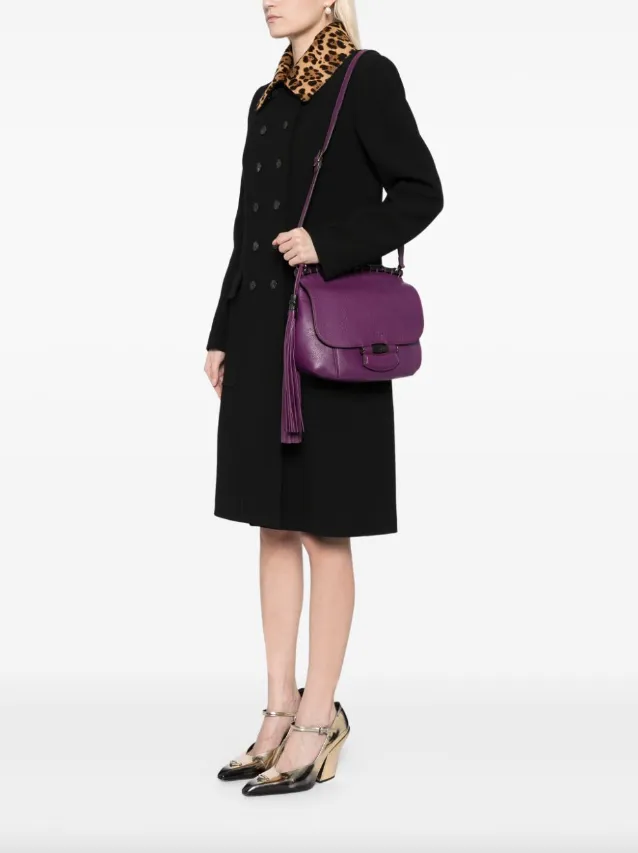 Gucci Purple leather ??Nouveau?? shoulder bag