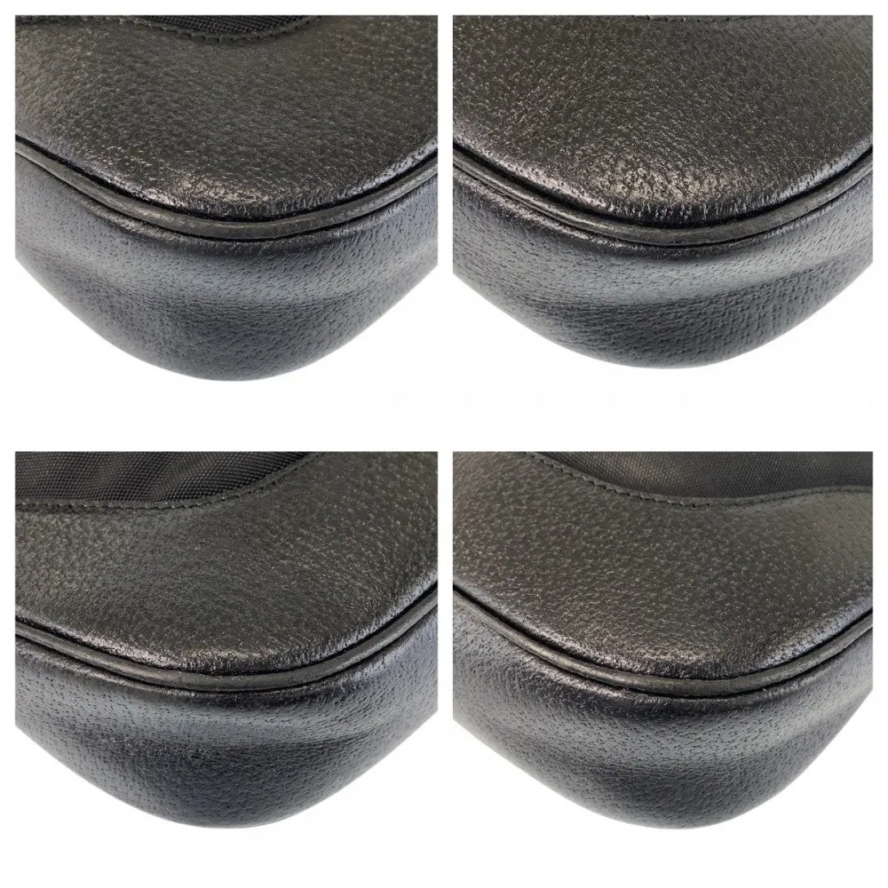 GUCCI Shoulder Bag 001 3346 Nylon, Leather Black black Jackie Women Used