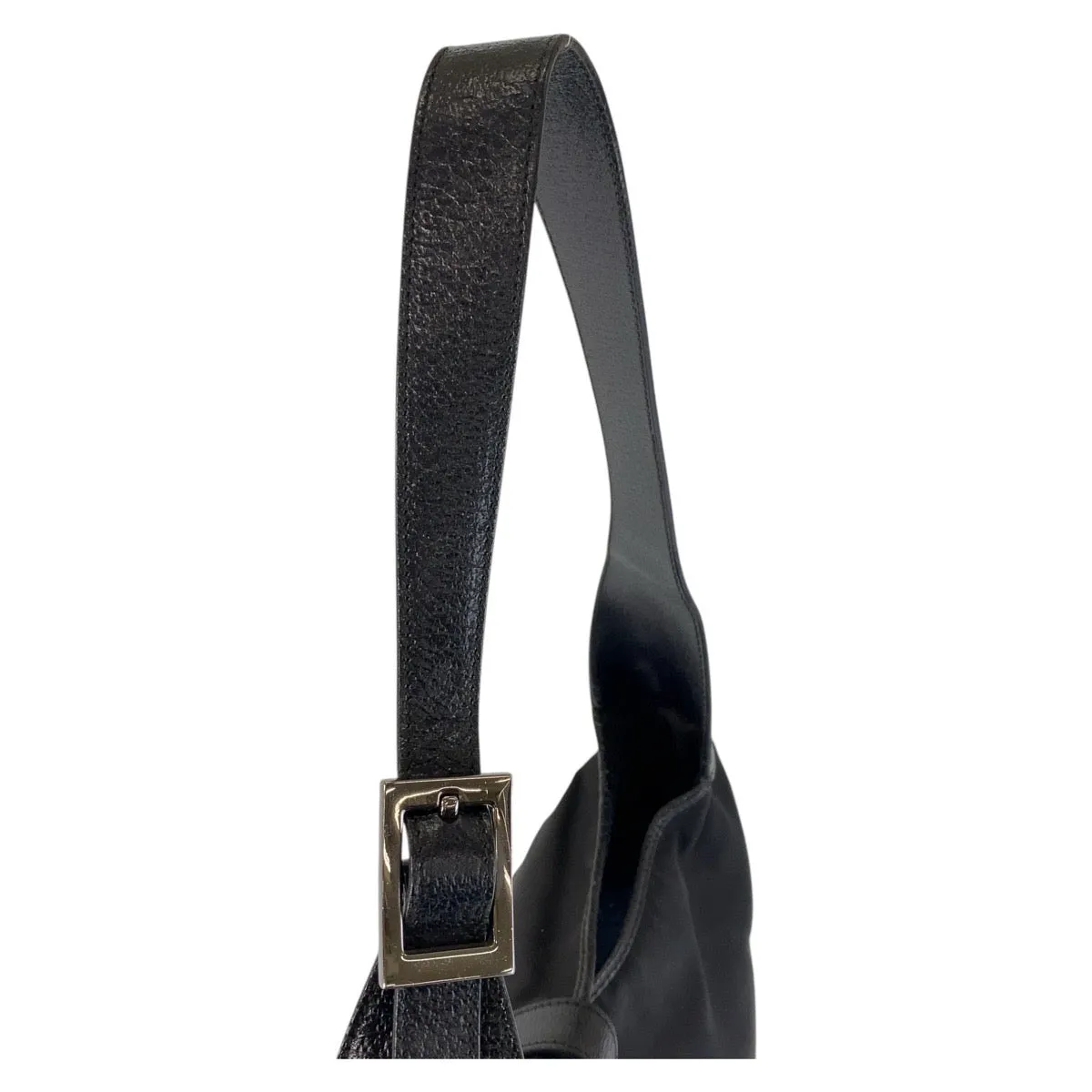 GUCCI Shoulder Bag 001 3346 Nylon, Leather Black black Jackie Women Used