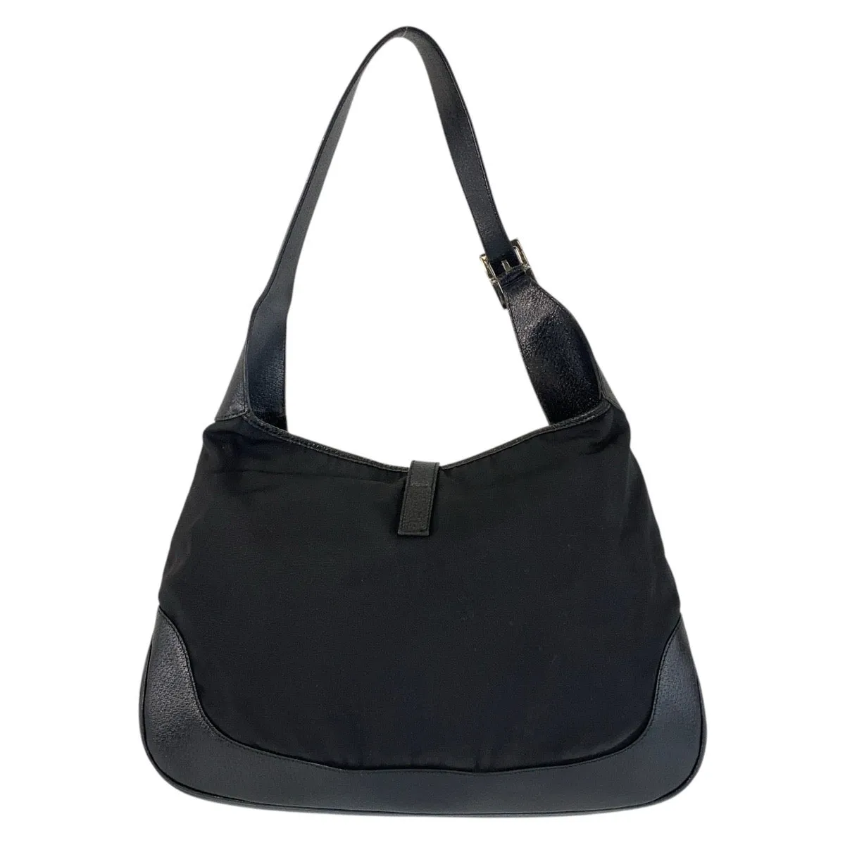 GUCCI Shoulder Bag 001 3346 Nylon, Leather Black black Jackie Women Used