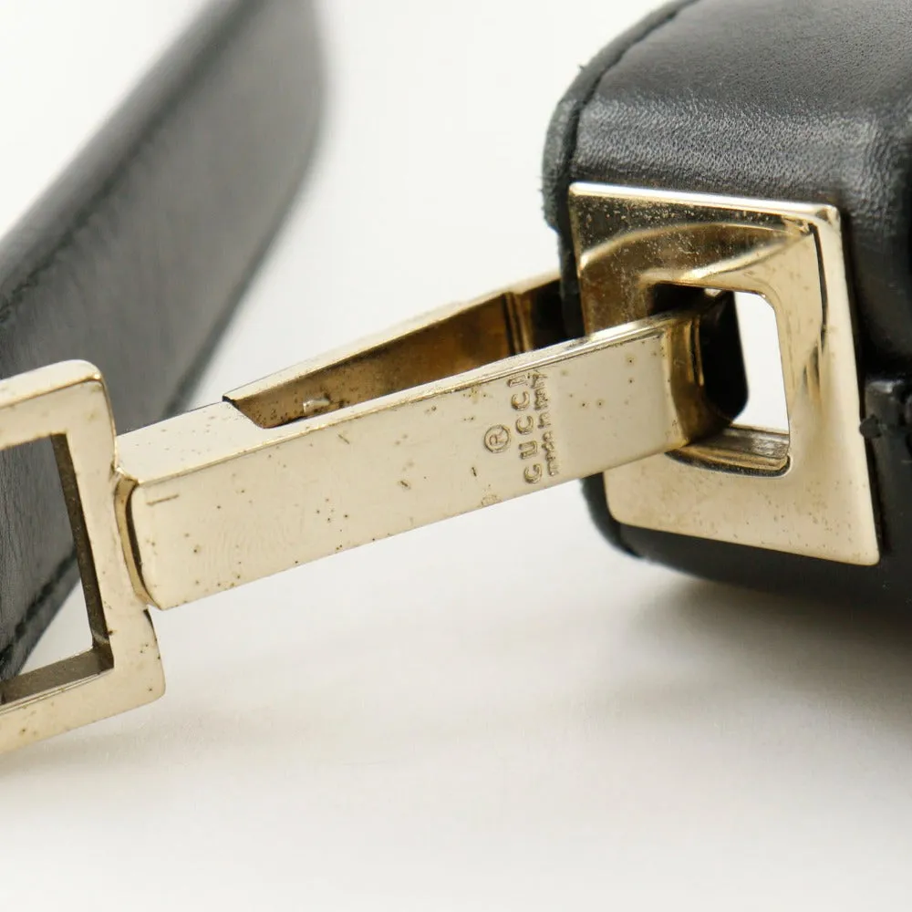 GUCCI Shoulder Bag 001.4231 GG canvas black one belt
