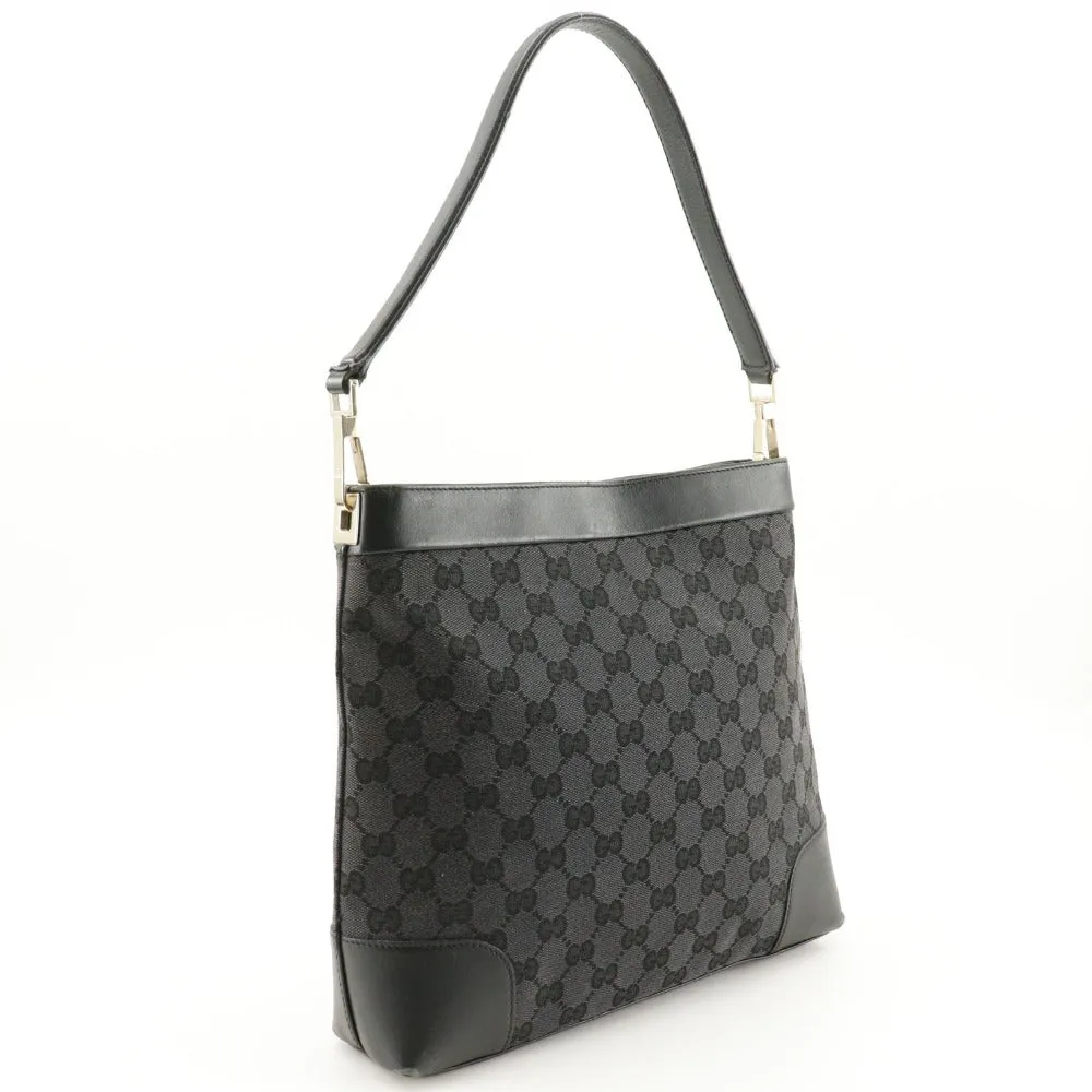 GUCCI Shoulder Bag 001.4231 GG canvas black one belt