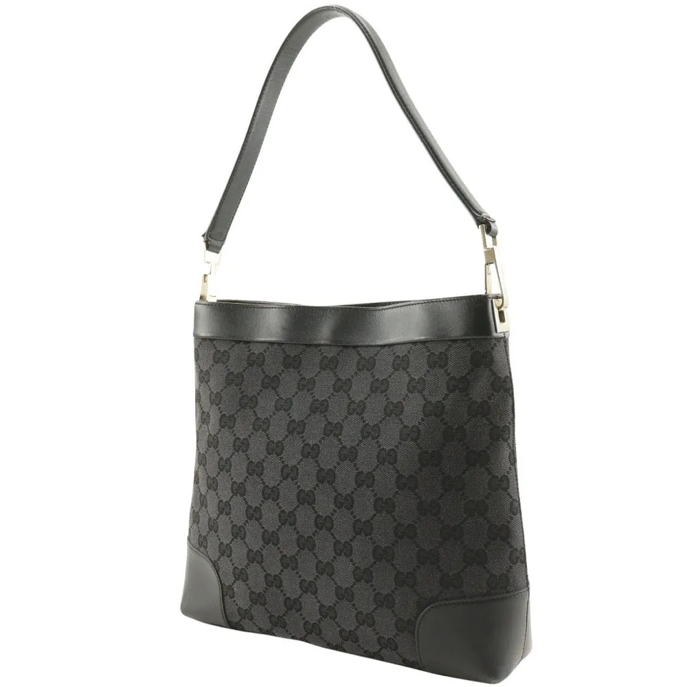 GUCCI Shoulder Bag 001.4231 GG canvas black one belt