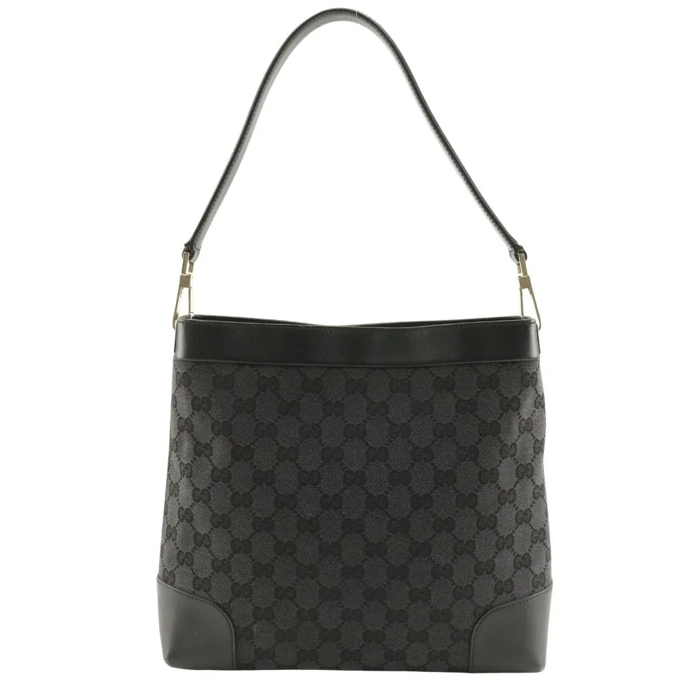 GUCCI Shoulder Bag 001.4231 GG canvas black one belt