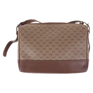 GUCCI Shoulder Bag 007 261 1148 GG Supreme canvas, leather Brown Gold Metal Shoulder Bag pochette Old Gucci Micro GG Women Used