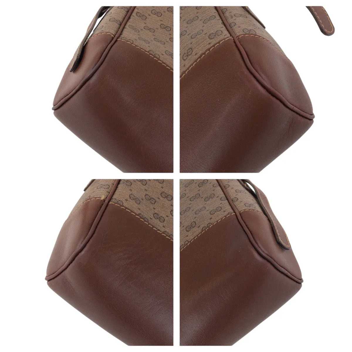 GUCCI Shoulder Bag 007 261 1148 GG Supreme canvas, leather Brown Gold Metal Shoulder Bag pochette Old Gucci Micro GG Women Used