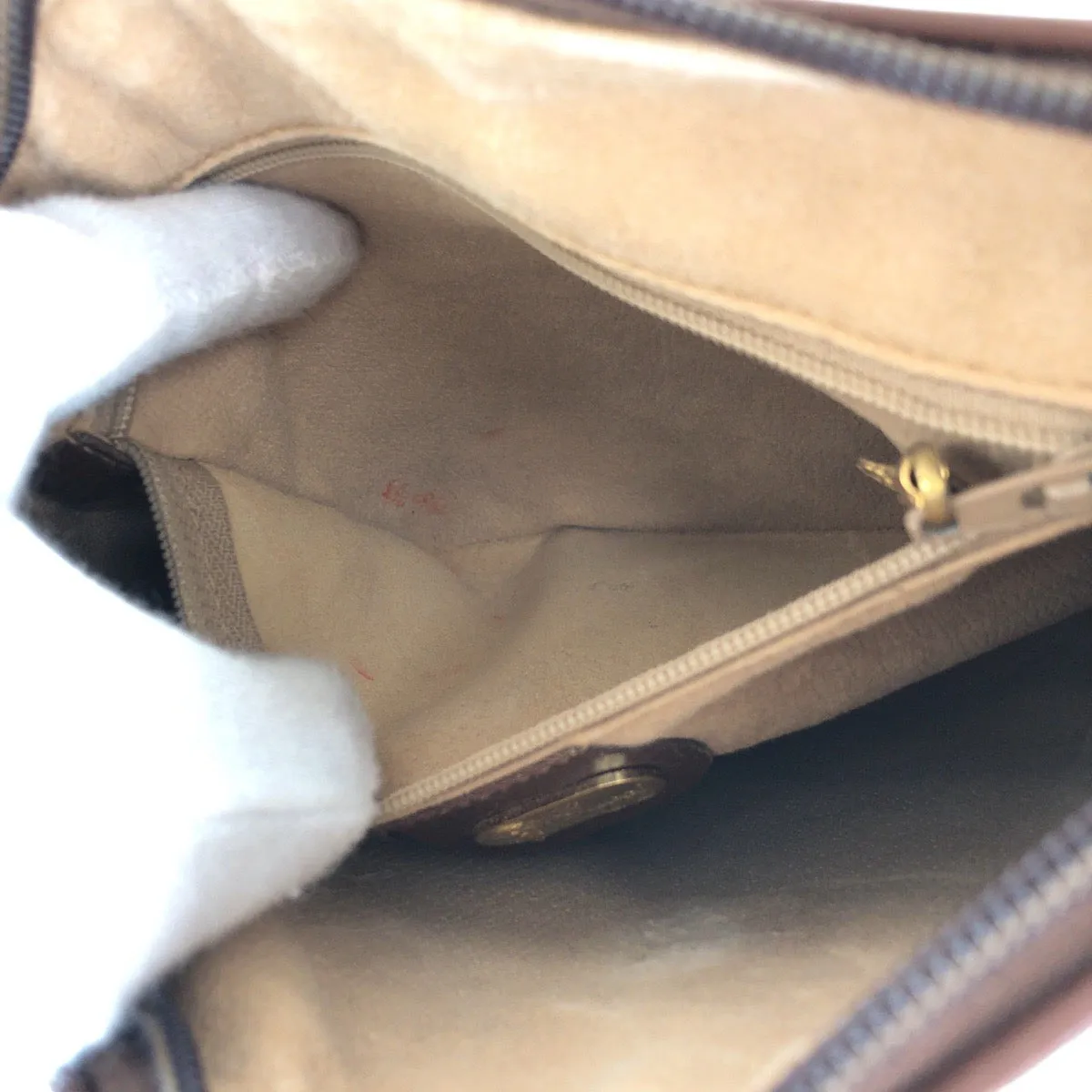 GUCCI Shoulder Bag 007 261 1148 GG Supreme canvas, leather Brown Gold Metal Shoulder Bag pochette Old Gucci Micro GG Women Used