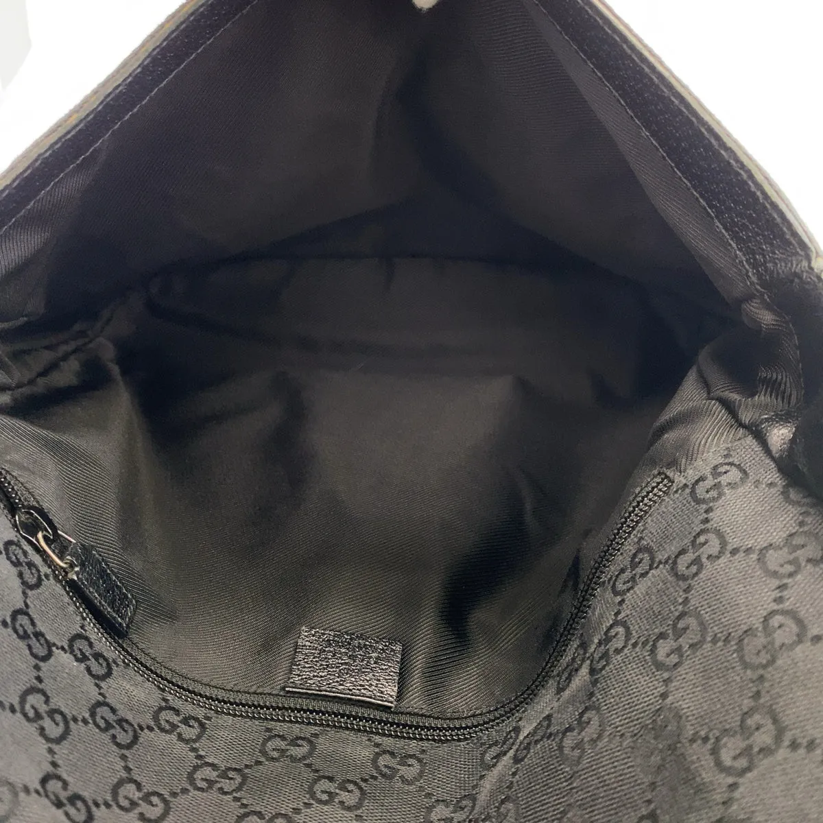 GUCCI Shoulder Bag 114269 GG canvas, leather Black Silver Metal Crossbody Shoulder Bag Messenger Bag mens Used