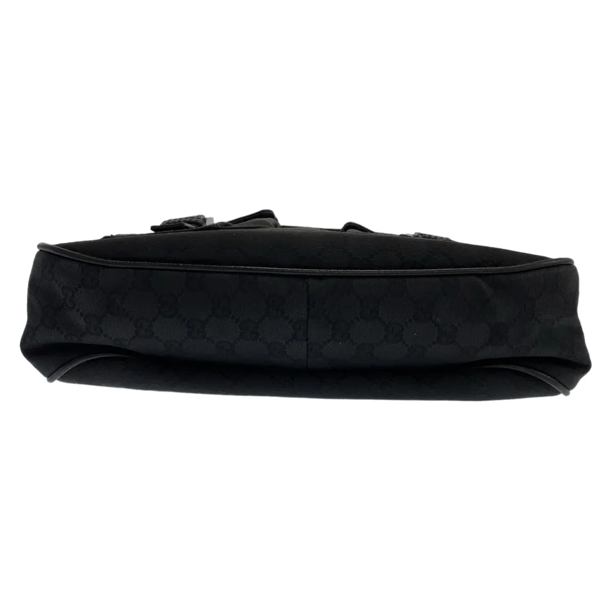 GUCCI Shoulder Bag 114269 GG canvas, leather Black Silver Metal Crossbody Shoulder Bag Messenger Bag mens Used