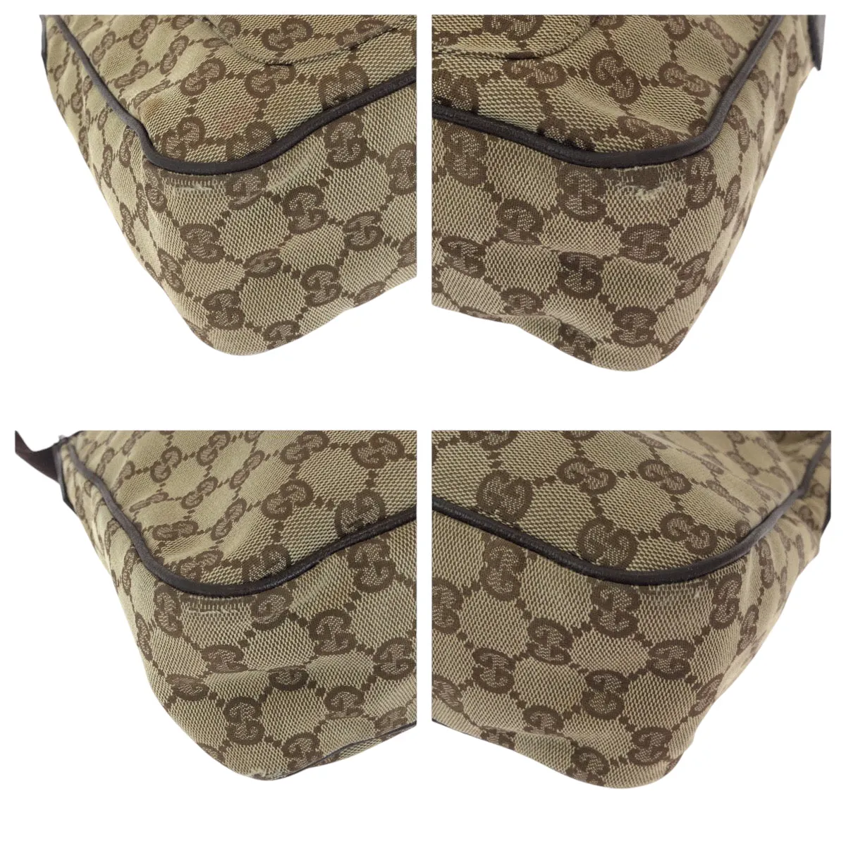 GUCCI Shoulder Bag 131211 GG canvas Beige Brown SilverMetal Shoulder Bag Crossbody Women Used