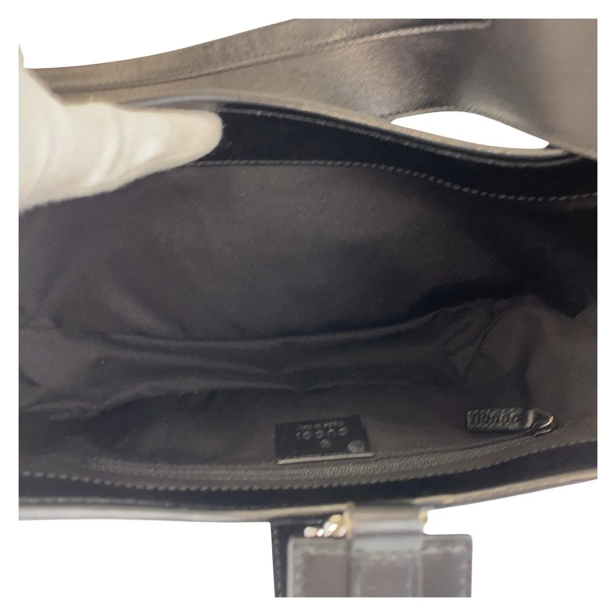 GUCCI Shoulder Bag 143747 leather Black black Women Used