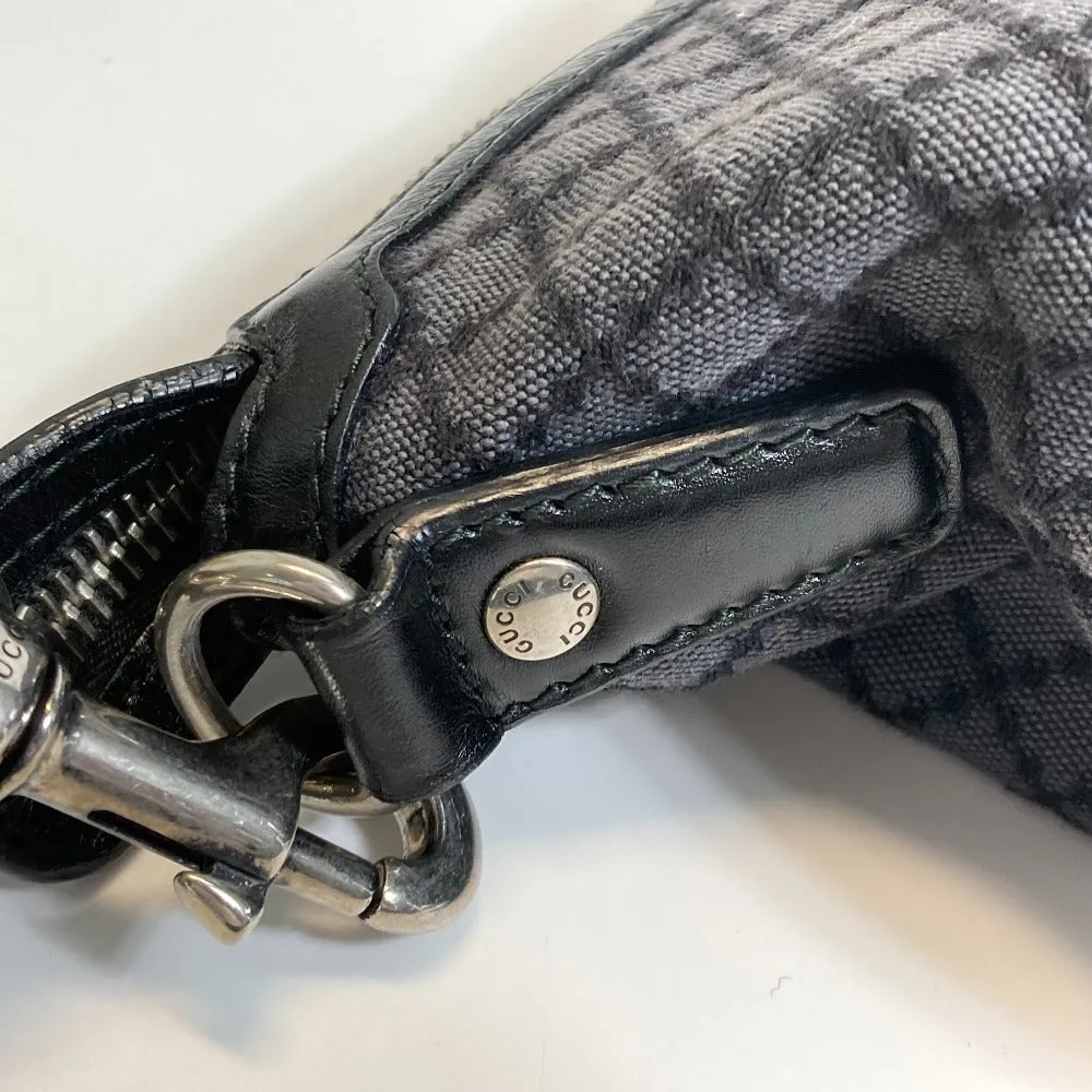 GUCCI Shoulder Bag 243308 canvas Black x gray Diamante Women Used