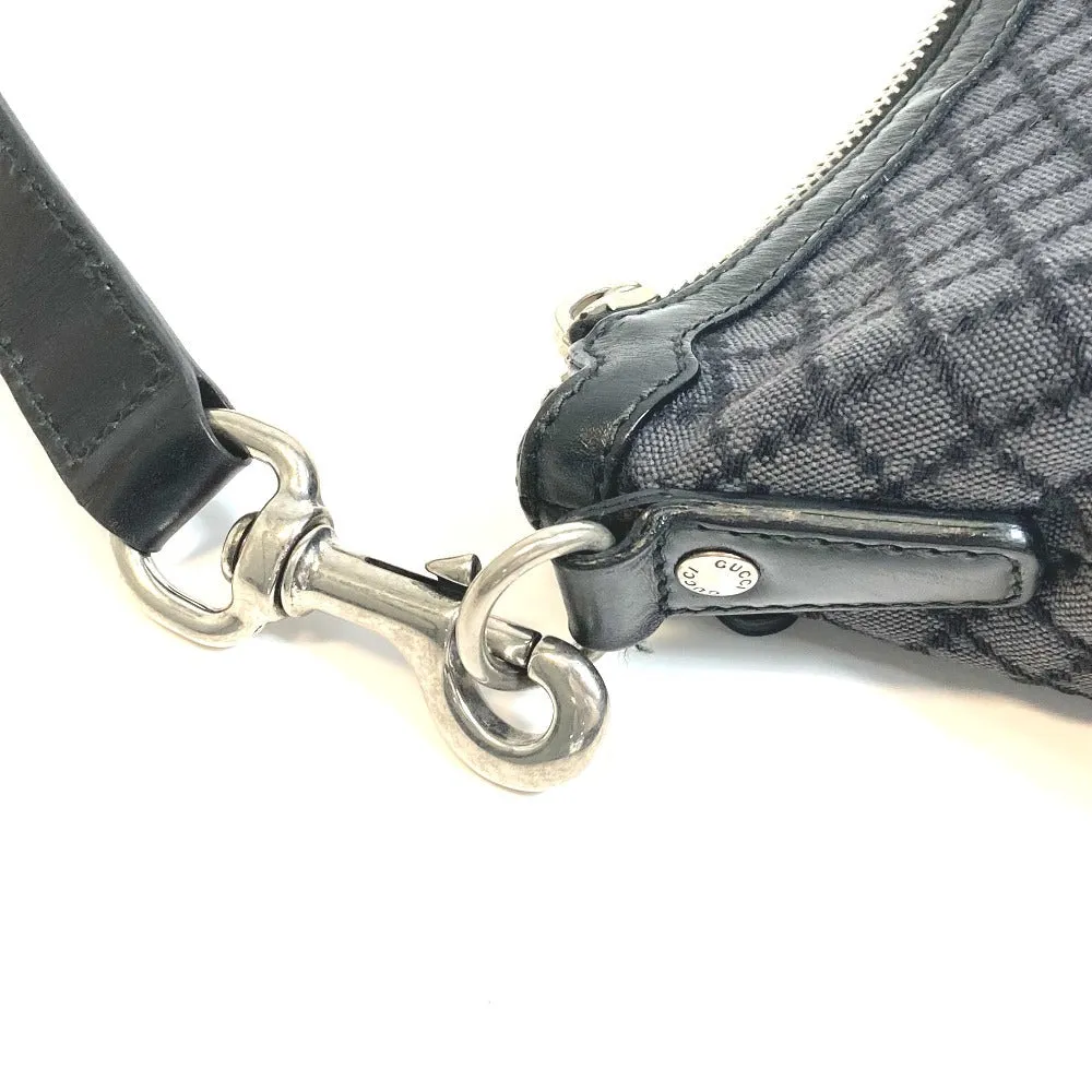 GUCCI Shoulder Bag 243308 canvas Black x gray Diamante Women Used