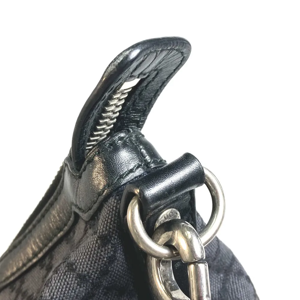GUCCI Shoulder Bag 243308 canvas Black x gray Diamante Women Used