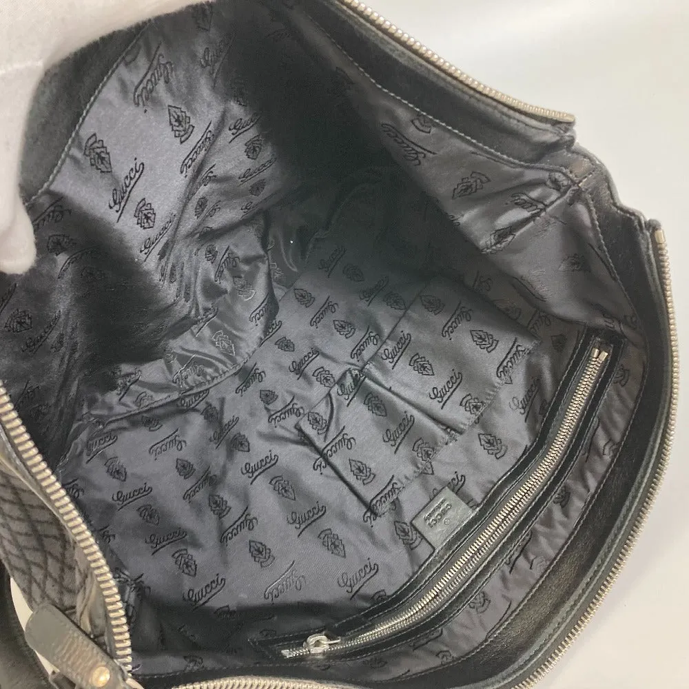 GUCCI Shoulder Bag 243308 canvas Black x gray Diamante Women Used