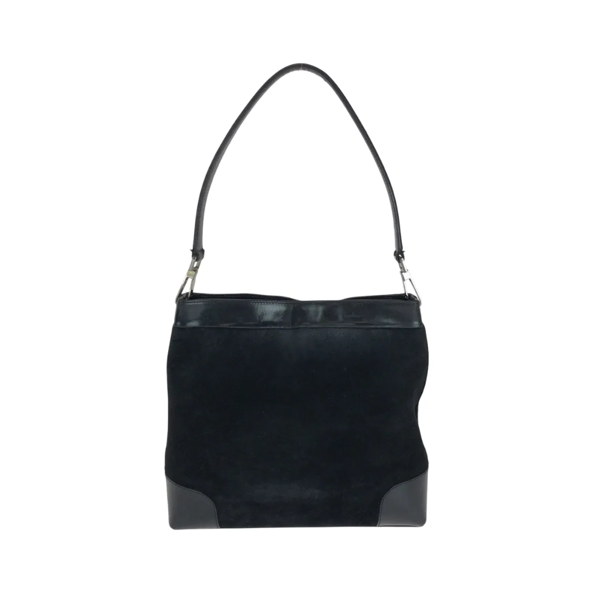 GUCCI Shoulder Bag 33900 Suede Black Green Red SilverMetal Sherry line