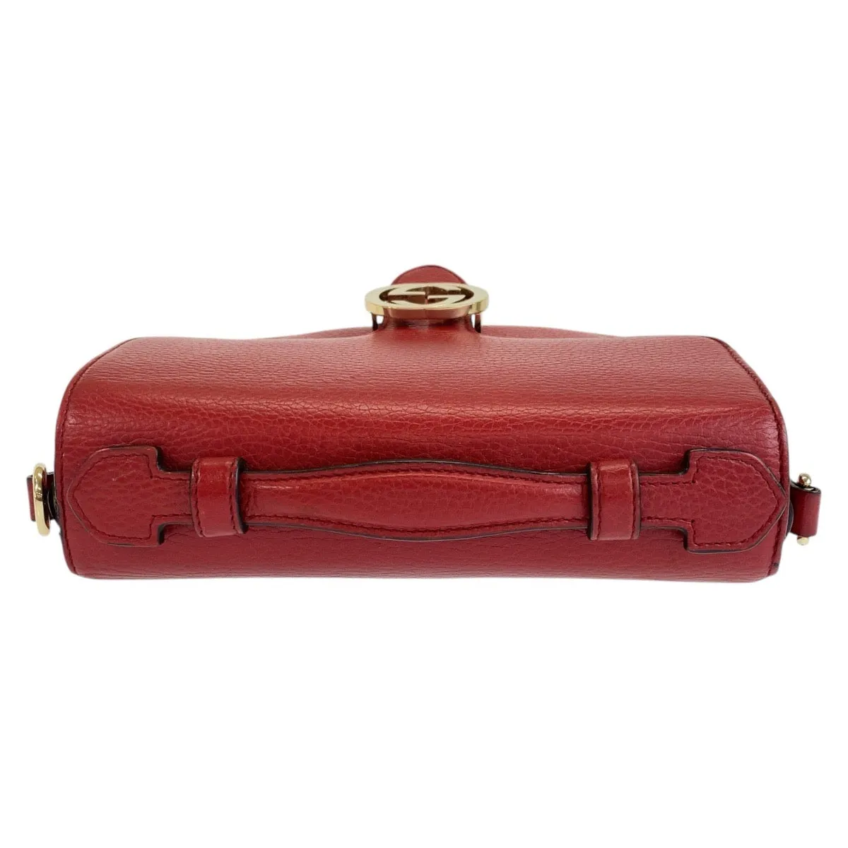 GUCCI Shoulder Bag 510302 leather Red Shoulder Bag Handbag 2way Interlocking Women Used