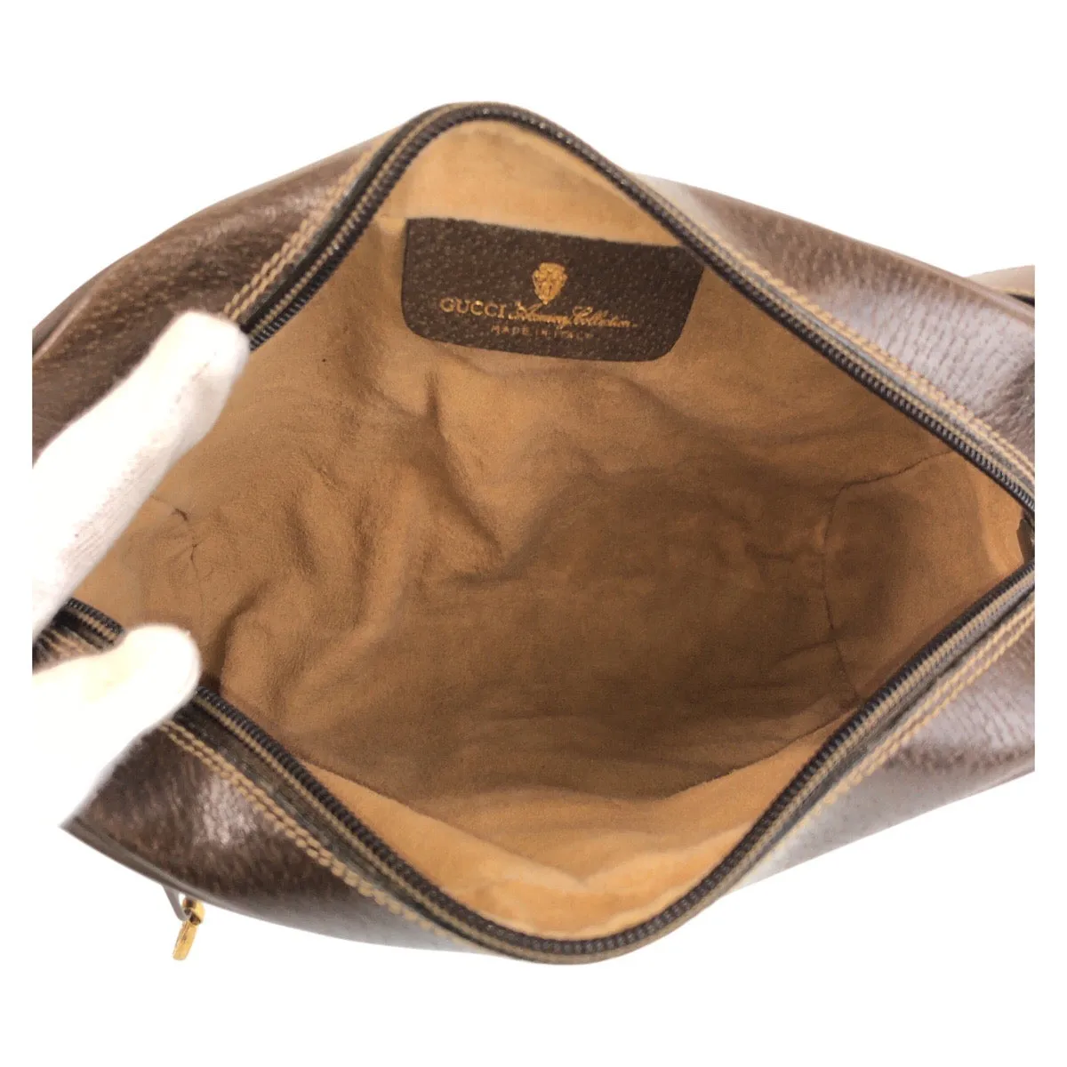 GUCCI Shoulder Bag 65 02 004 GG Supreme Canvas Brown Sherry Line Old Gucci
