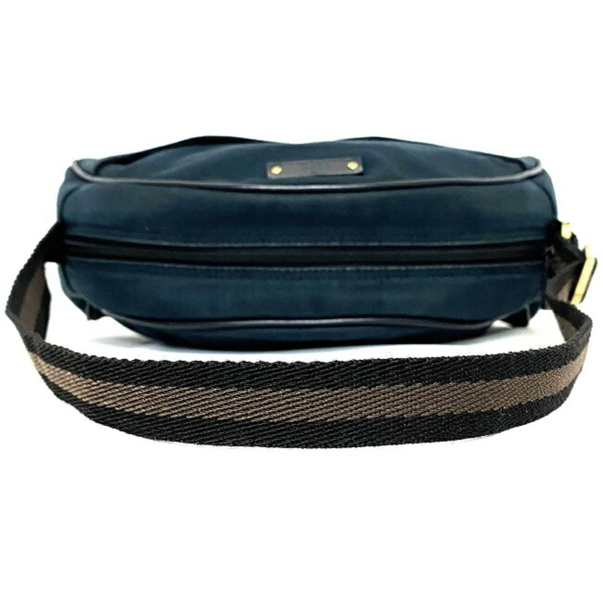 Gucci Shoulder Bag Black Micro GG 90781 Canvas Leather GUCCI Half Moon Handbag
