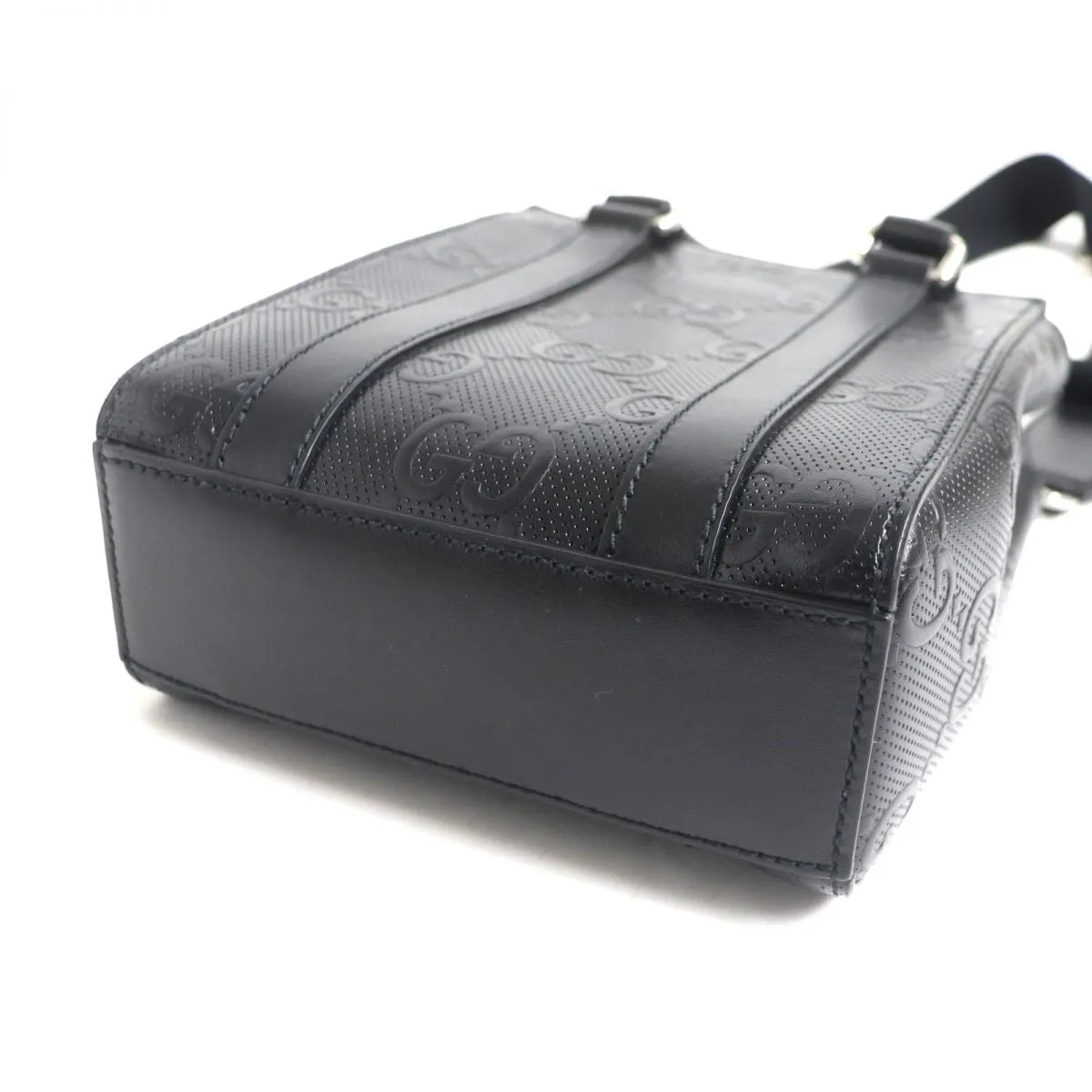 GUCCI Shoulder Bag Main: Leather black mens Used