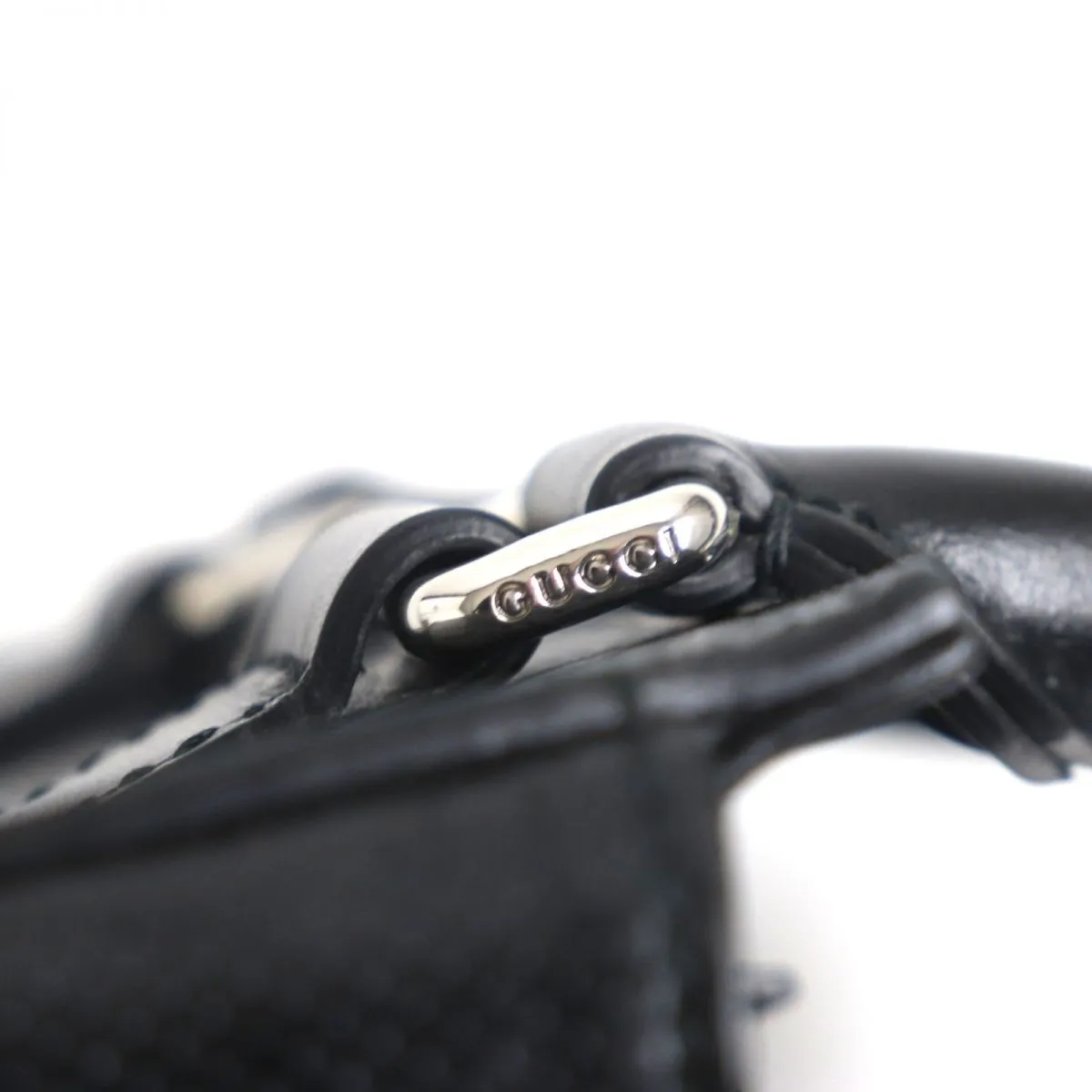 GUCCI Shoulder Bag Main: Leather black mens Used