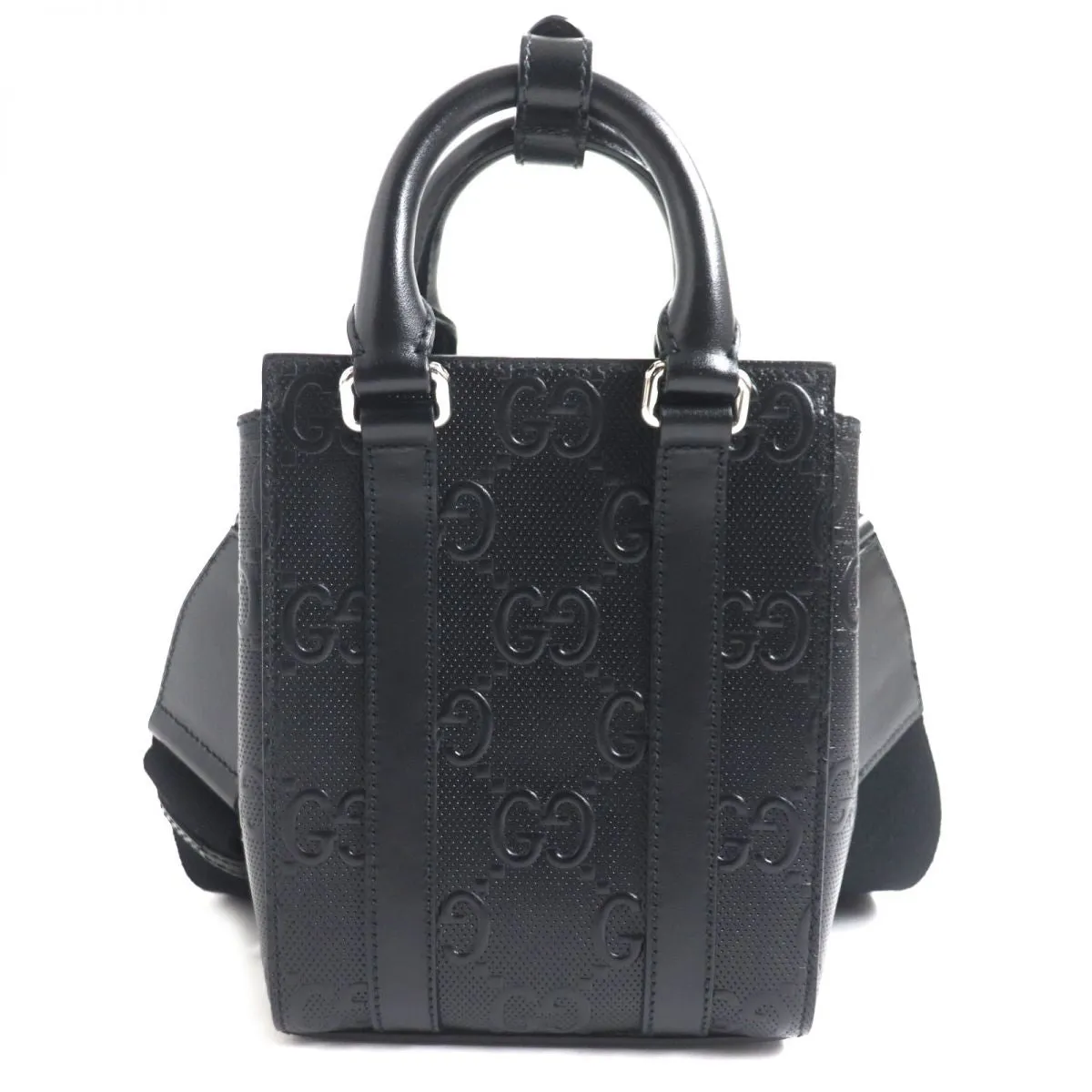 GUCCI Shoulder Bag Main: Leather black mens Used